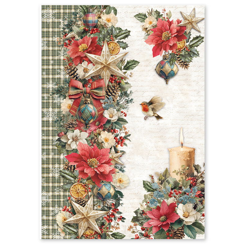 Rice Paper A4 MIXED 4/Pkg Merry & Bright