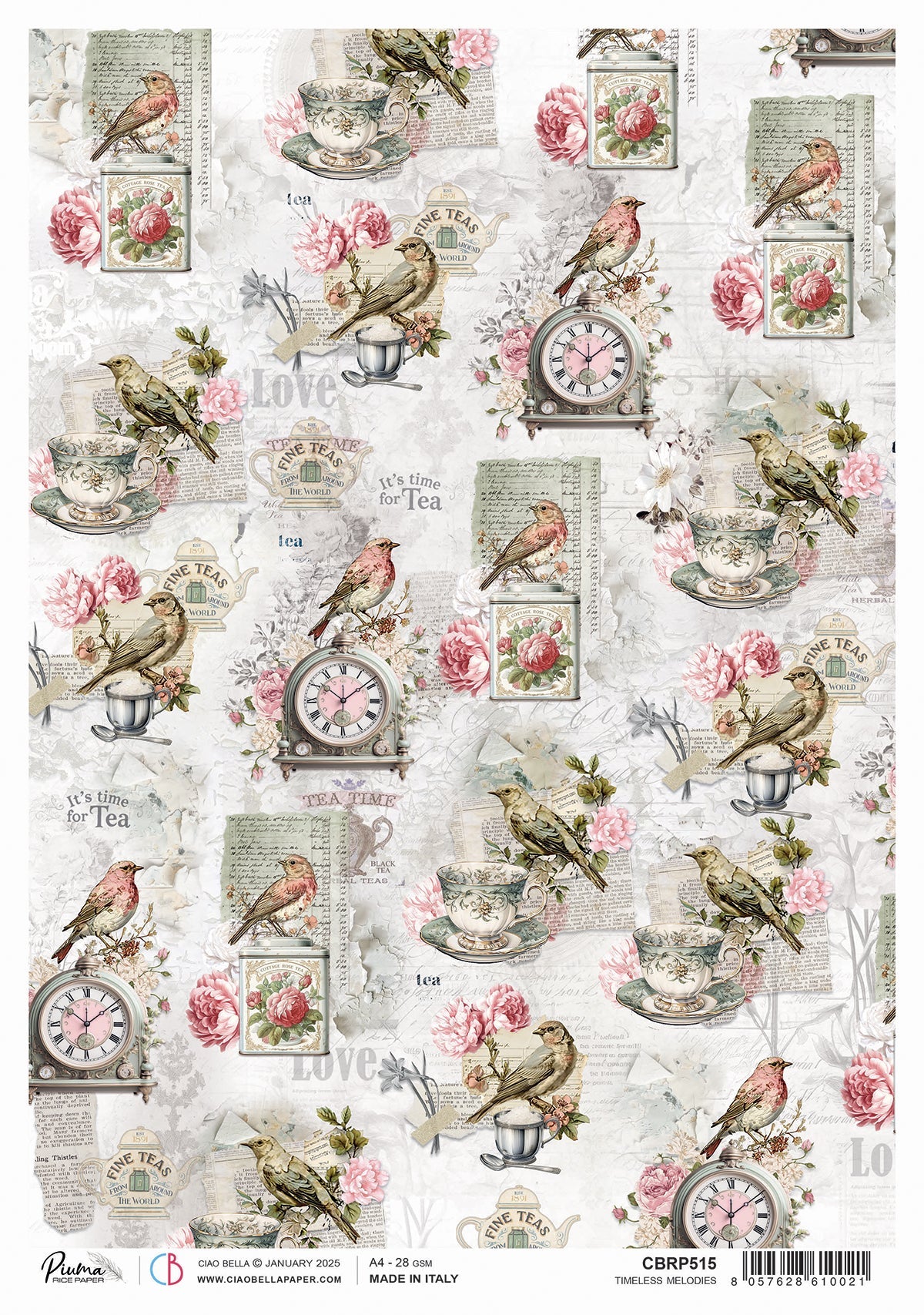 Rice Paper A4 Timeless melodies - 5 Sheets