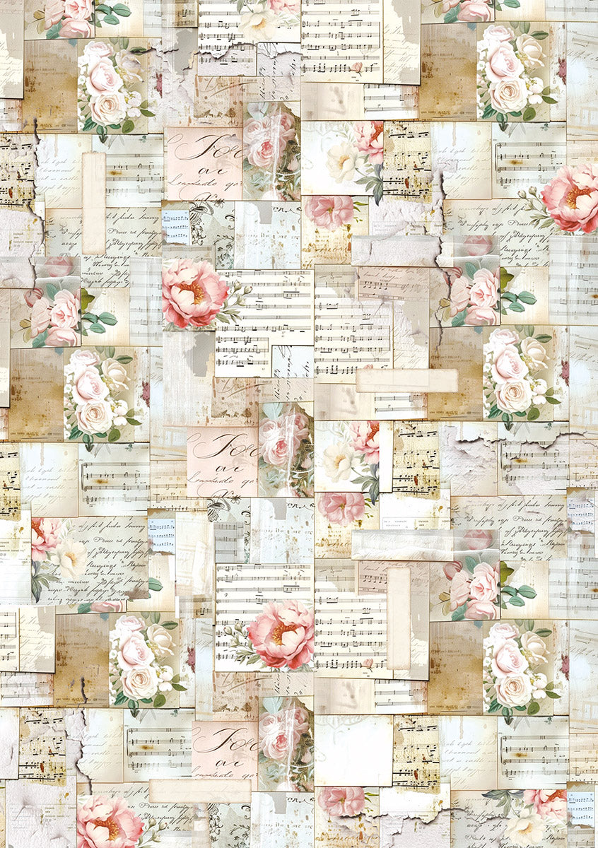Rice Paper A5 MIXED 8/Pkg Secret Garden