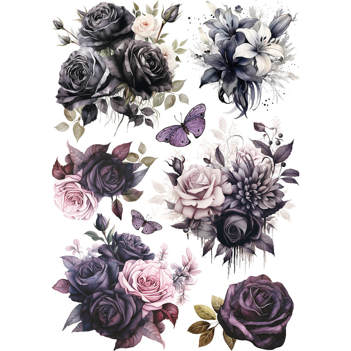 Rice Paper A5 MIXED 8/Pkg Dark Academia