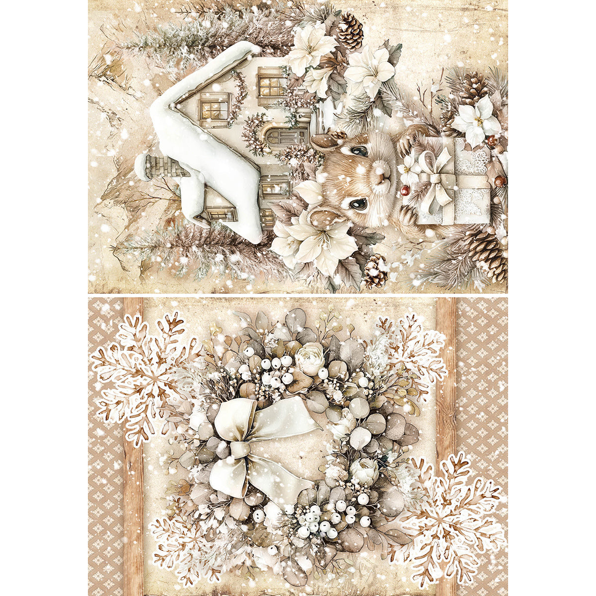 Rice Paper A5 MIXED 8/Pkg Winter Season