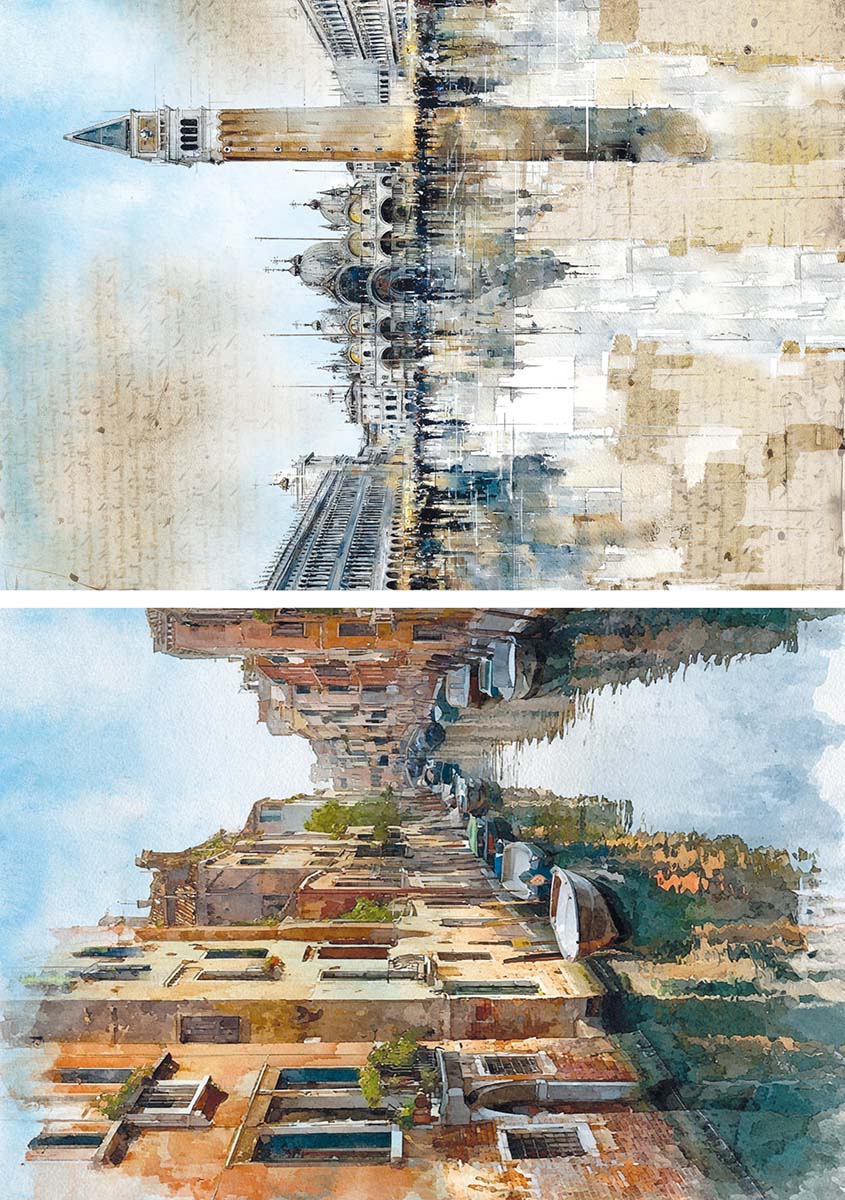 Rice Paper A5 MIXED 8/Pkg A Walk in Venice