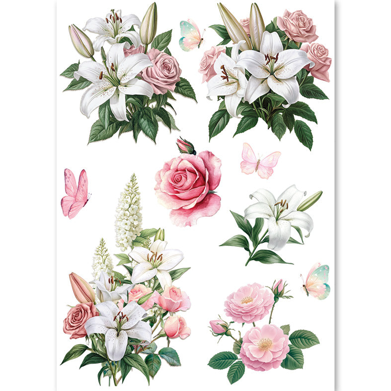 Rice Paper A5 MIXED 8/Pkg Courtly Love