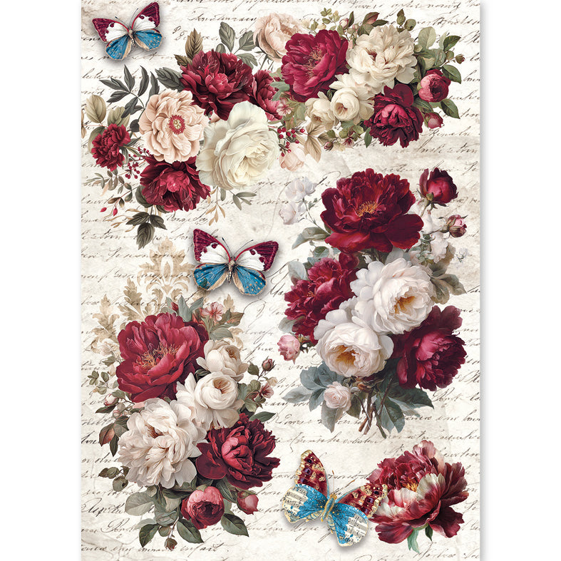 Rice Paper A5 MIXED 8/Pkg Bohemian Burgundy