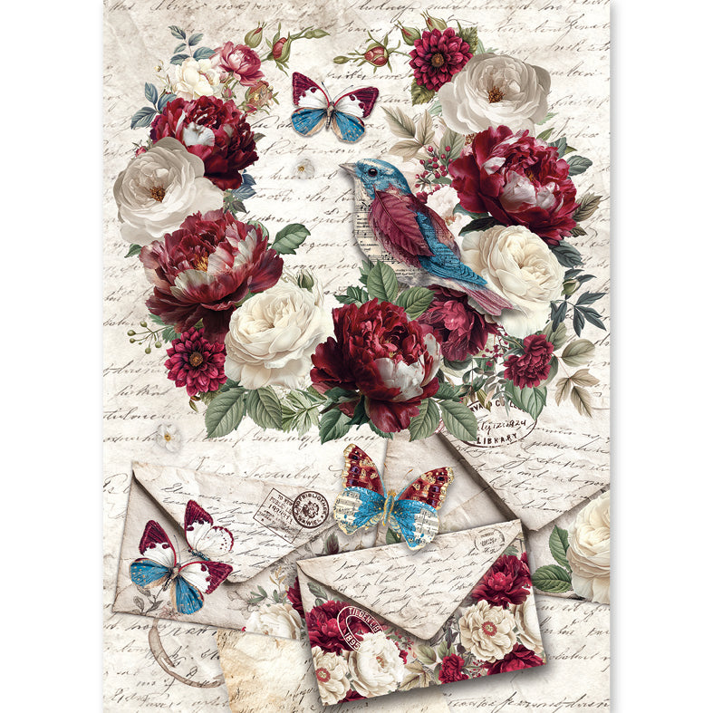 Rice Paper A5 MIXED 8/Pkg Bohemian Burgundy