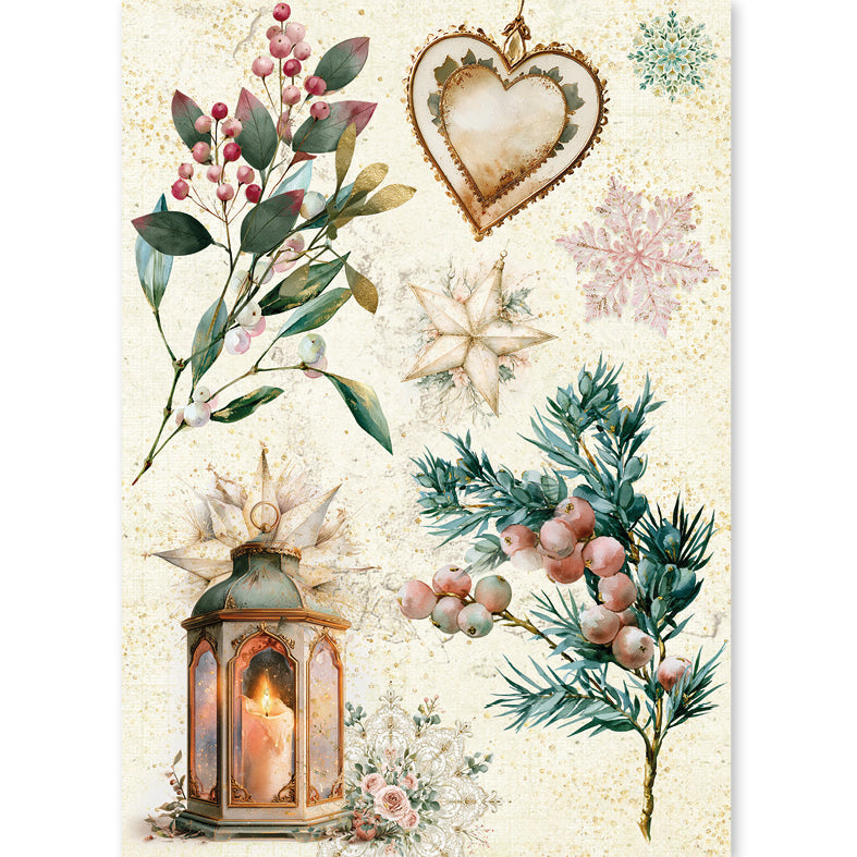 Rice Paper A5 MIXED 8/Pkg Golden Winter