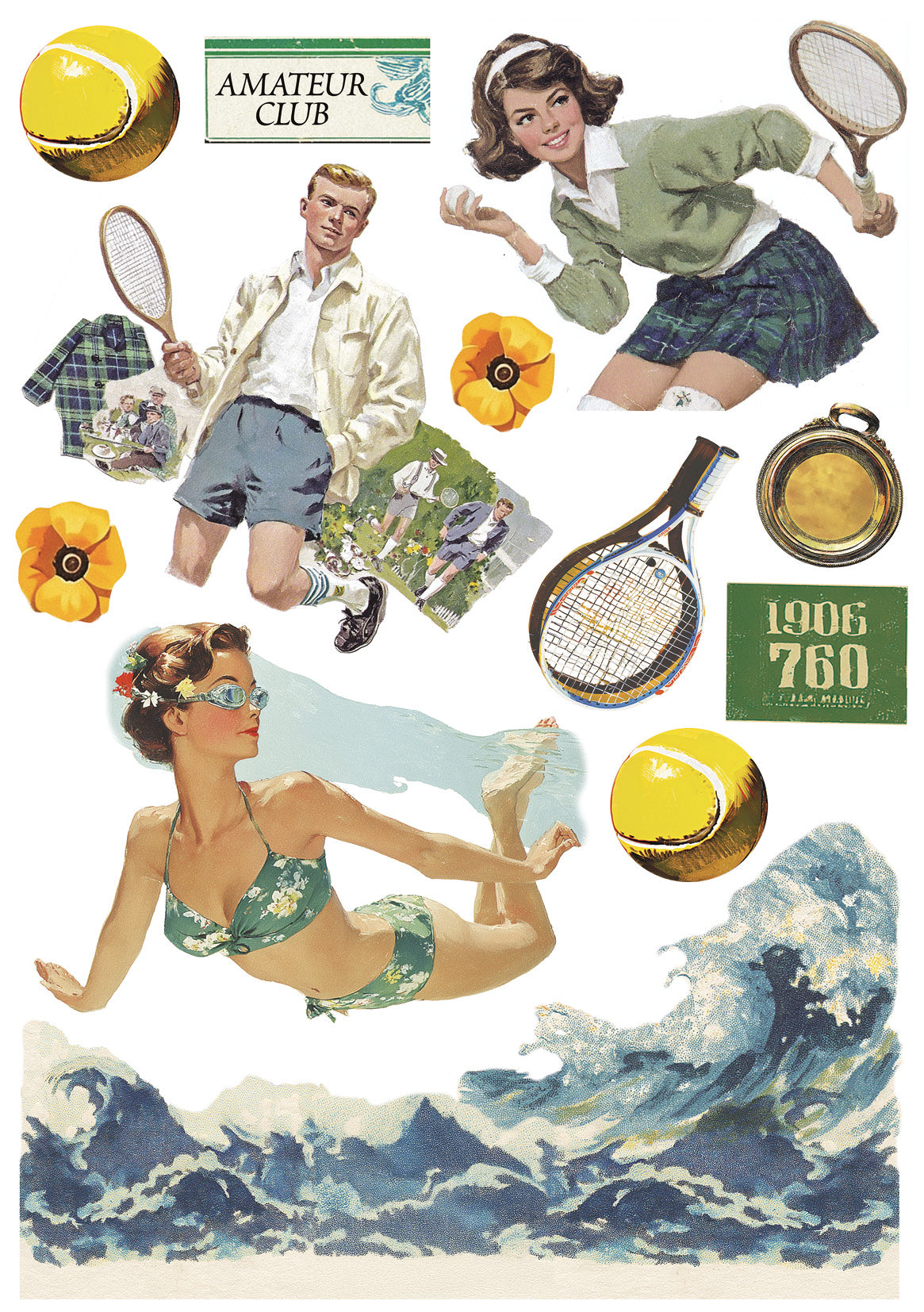 Rice Paper A5 MIXED 8/Pkg Sports Days
