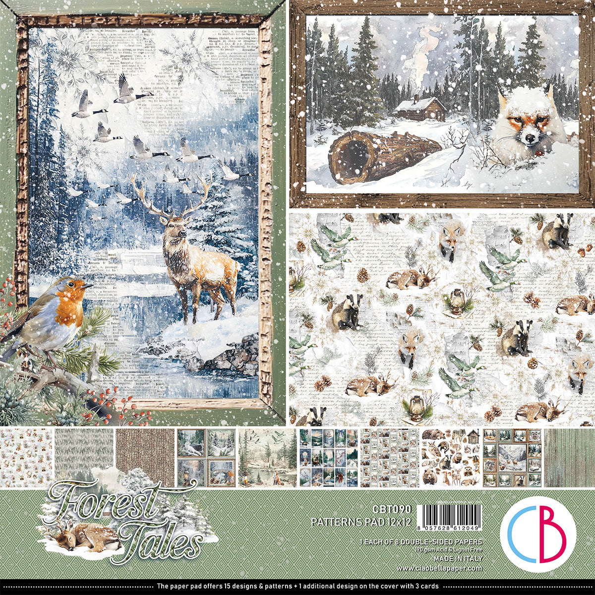 Forest Tales Patterns Pad 12"x12" 8/Pkg