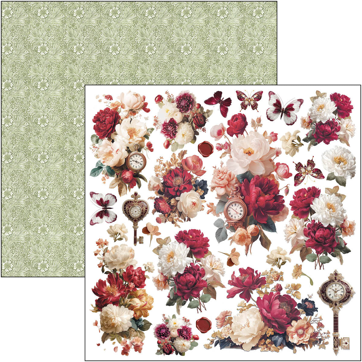 Book Lovers Patterns Pad 12"x12" 8/Pkg