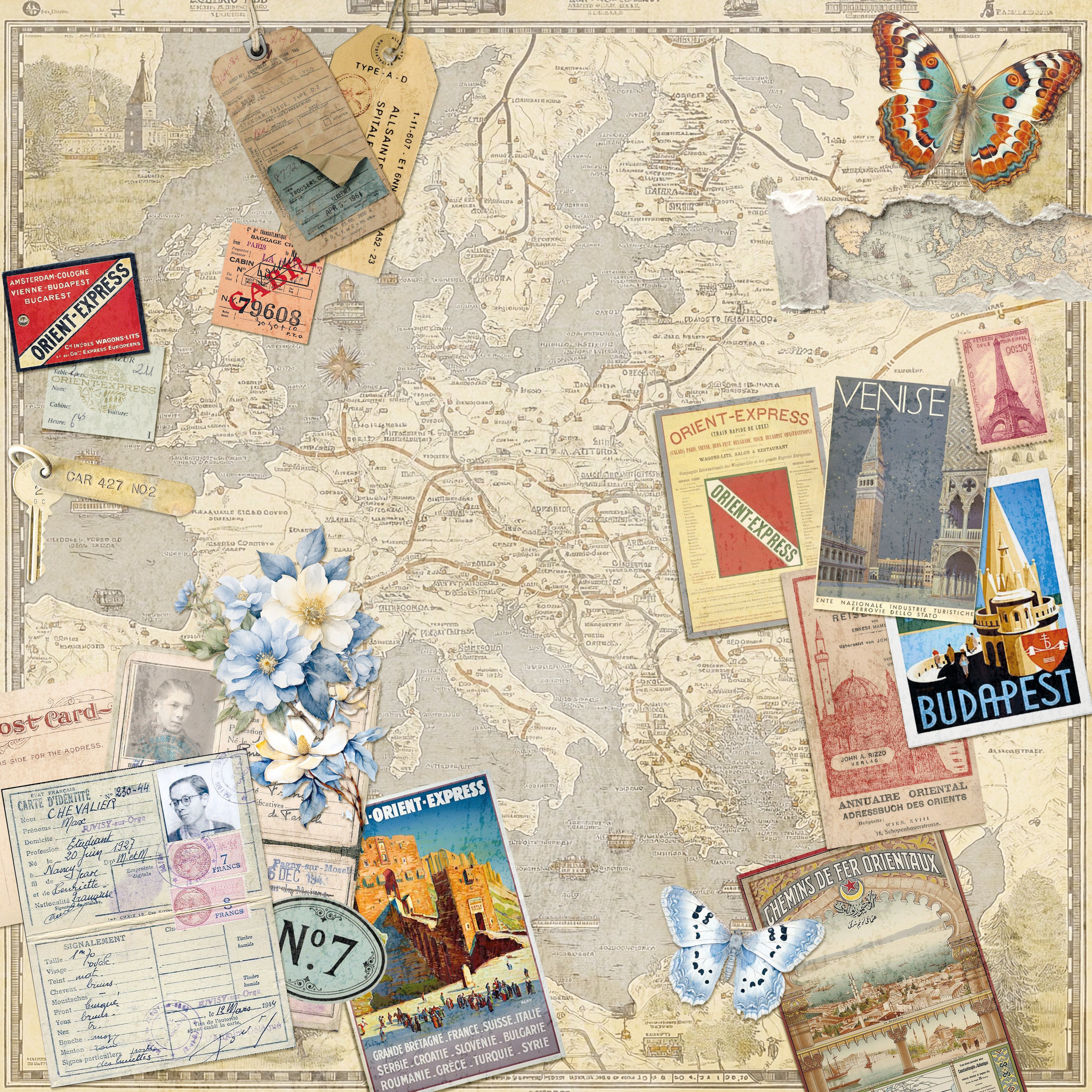 Eastern Journey Patterns Pad 12"x12" 8/Pkg