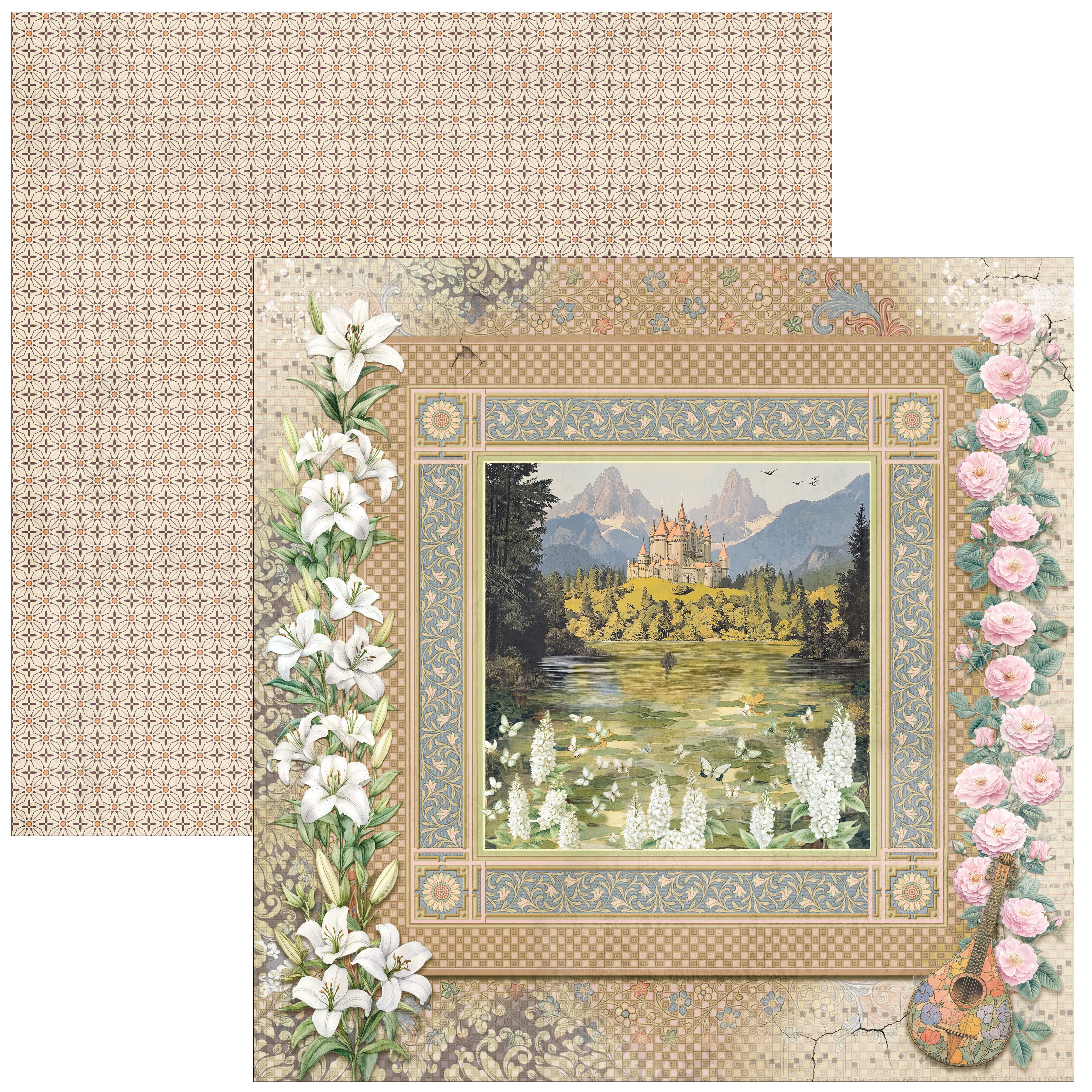 Courtly Love Patterns Pad 12"x12" 8/Pkg