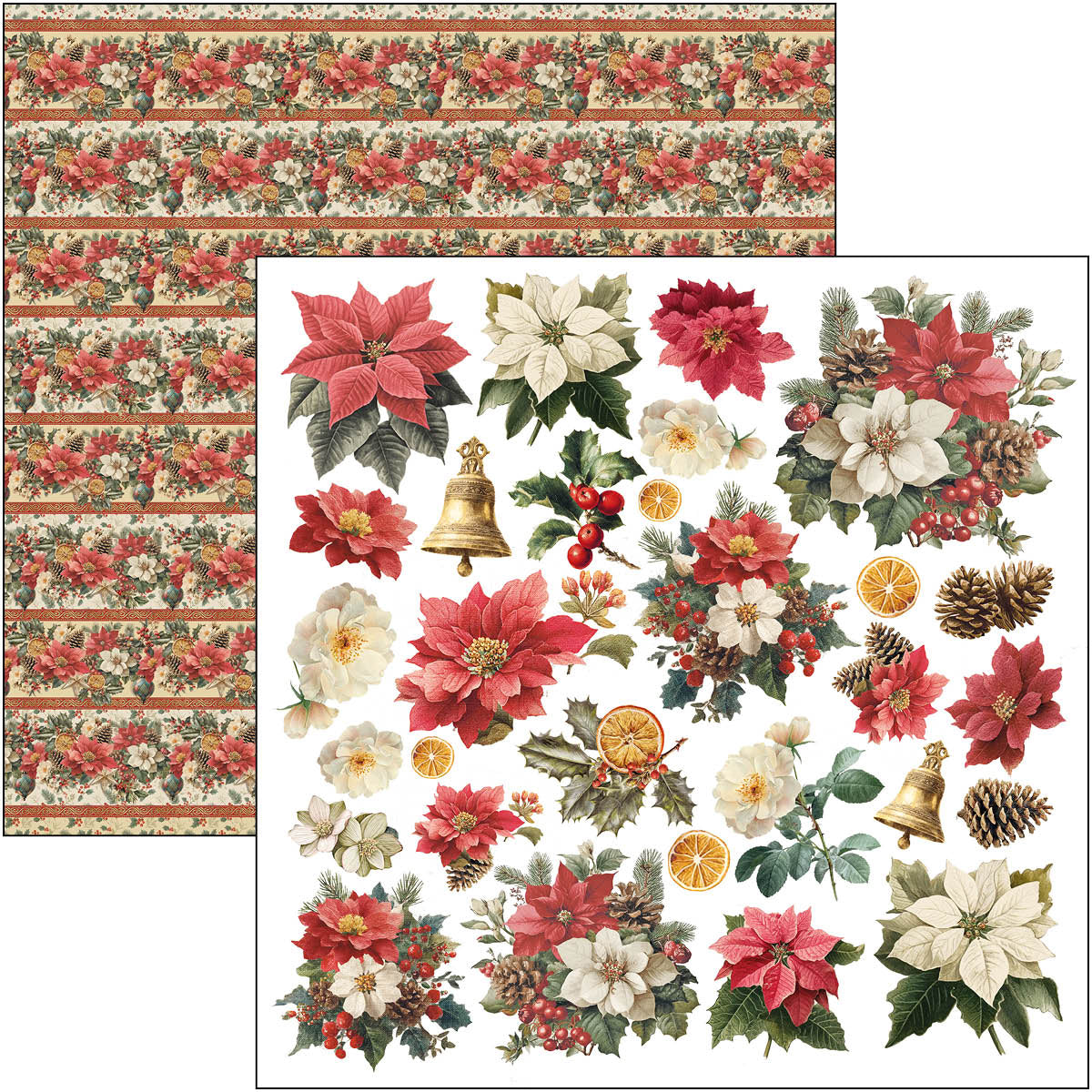 Merry & Bright Patterns Pad 12"x12" 8/Pkg
