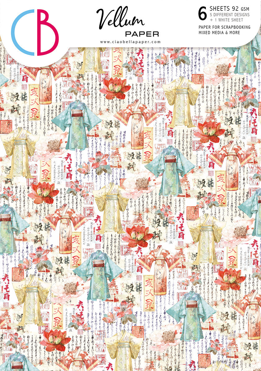 Vellum Land Of The Rising Sun Paper Patterns A4 6/Pkg
