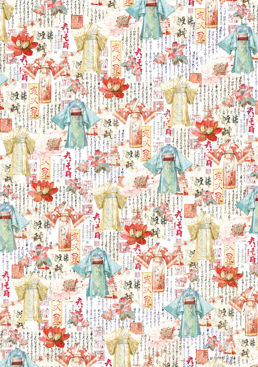 Vellum Land Of The Rising Sun Paper Patterns A4 6/Pkg