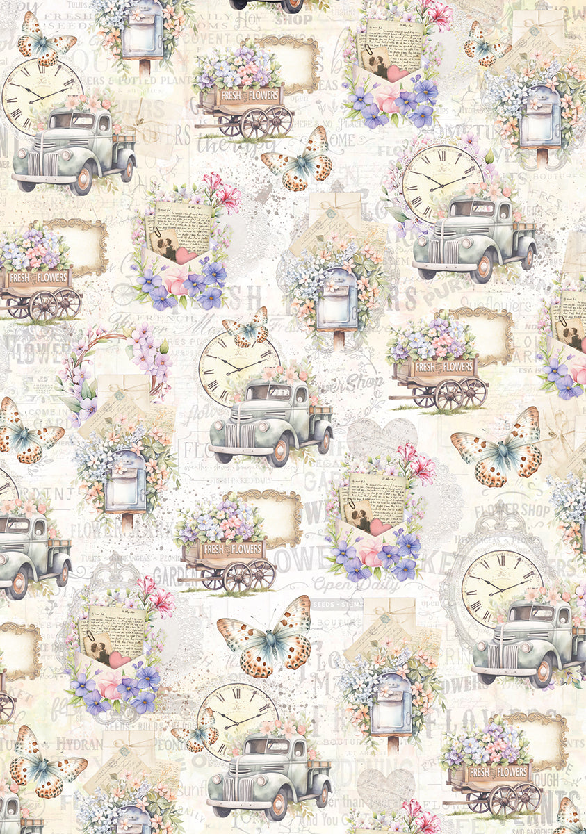 Vellum Flower Shop Paper Patterns A4 6/Pkg