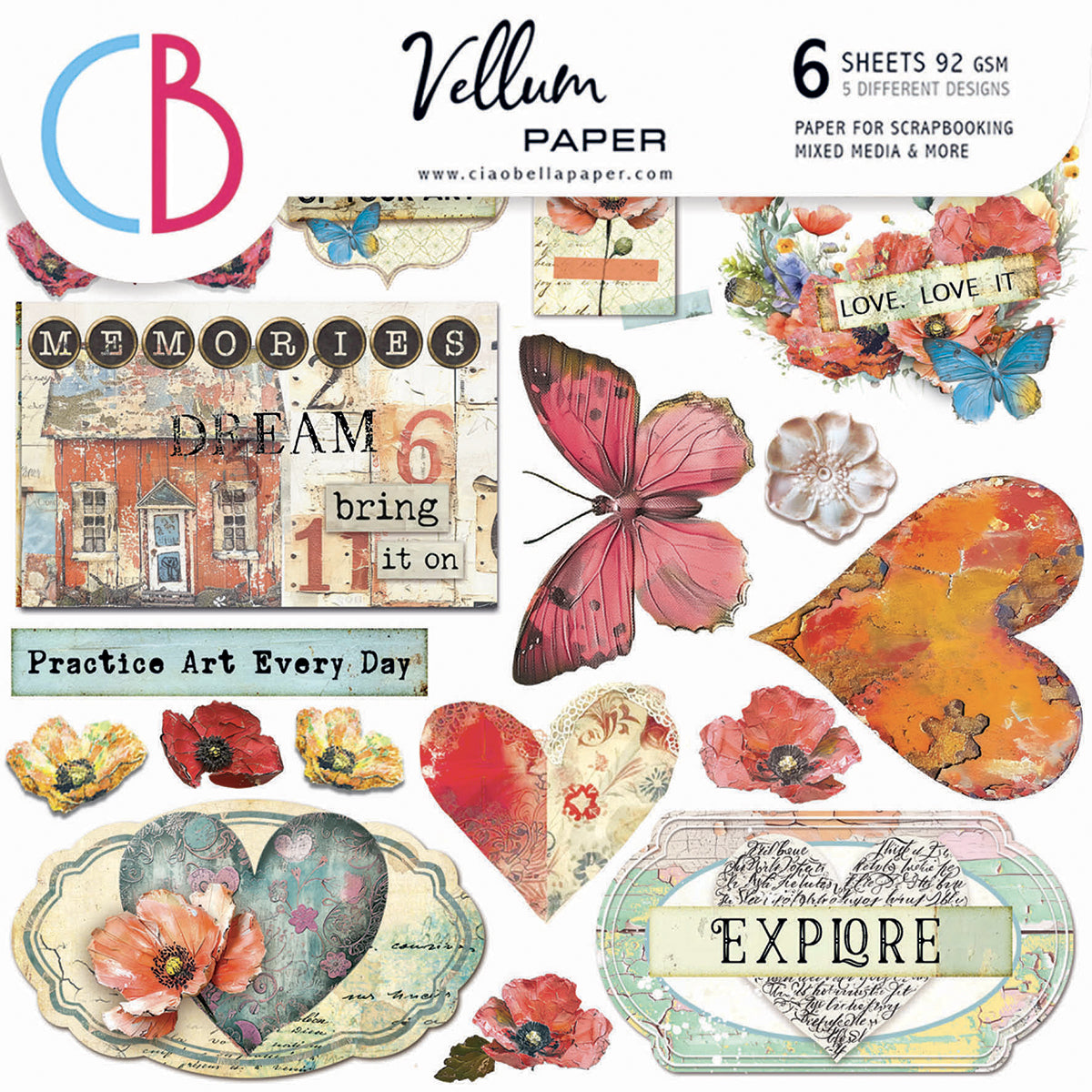 Vellum Majestic Dream Fussy Cut 6"x6" 6/Pkg