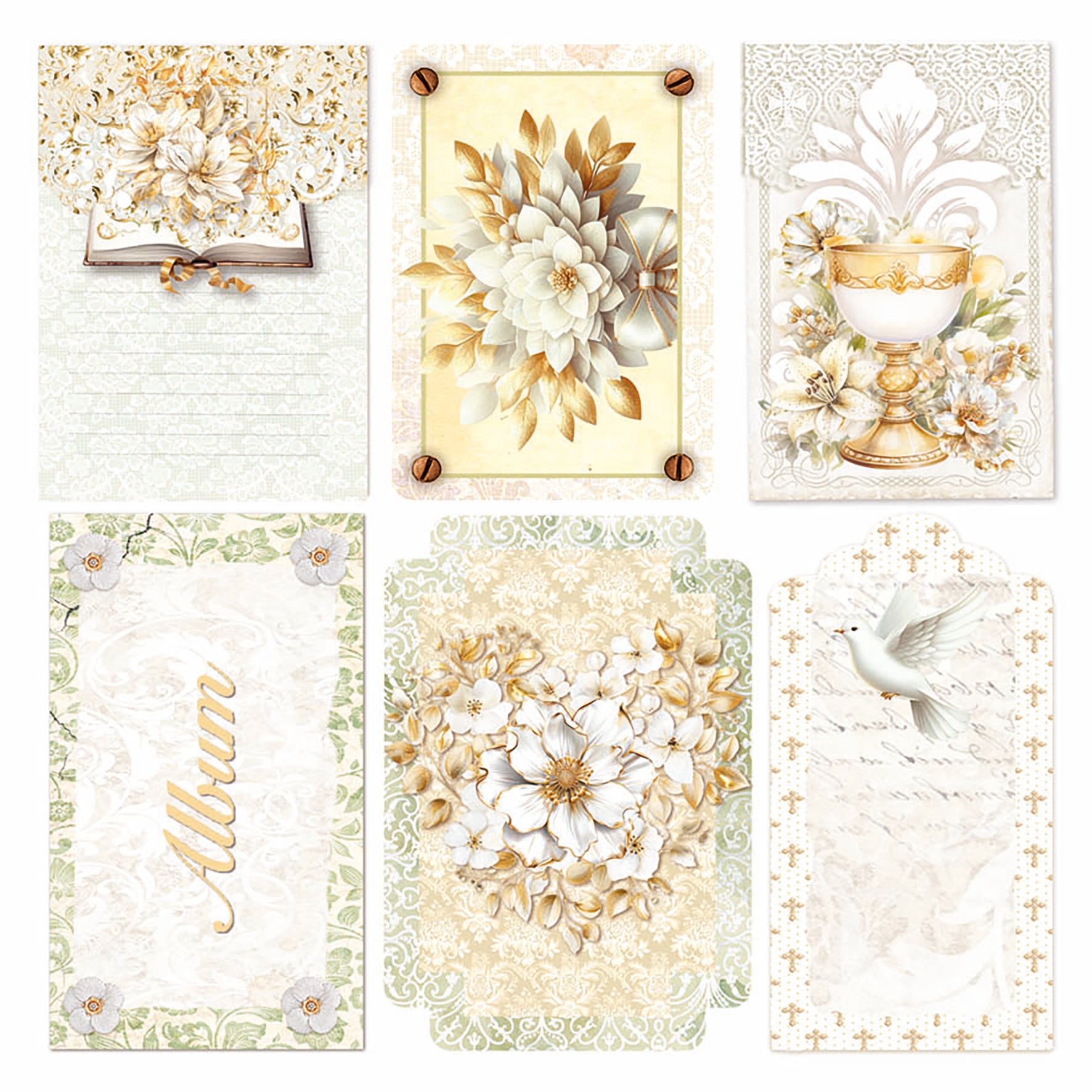 Vellum Blessing Day Fussy Cut 6"x6" 6/Pkg