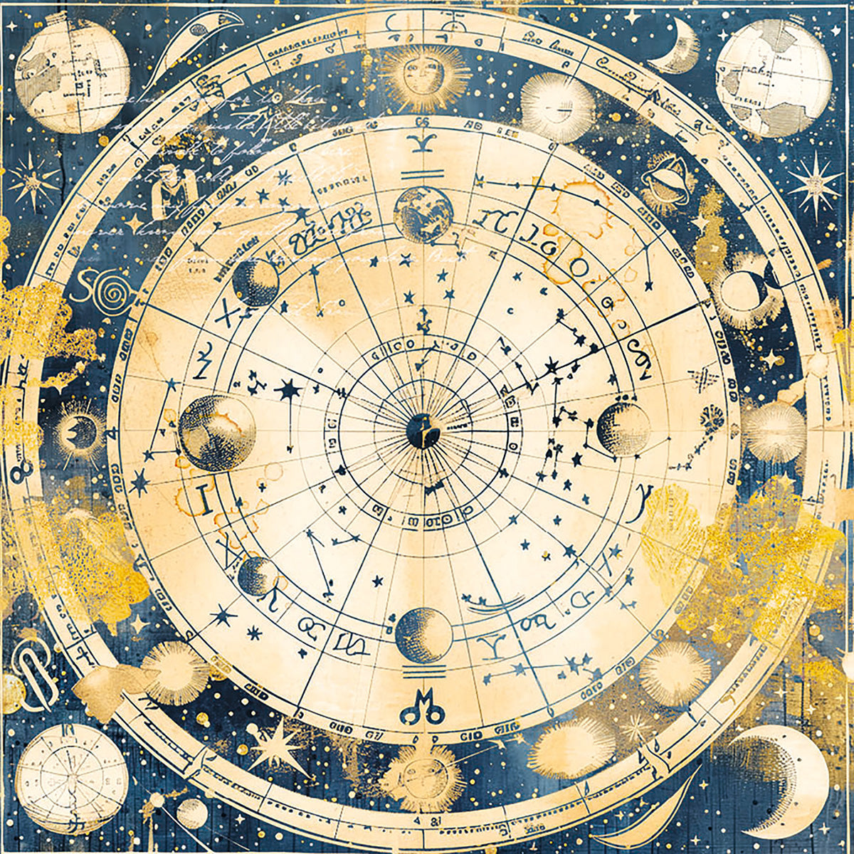 Vellum Celestial Fussy Cut 6"x6" 6/Pkg