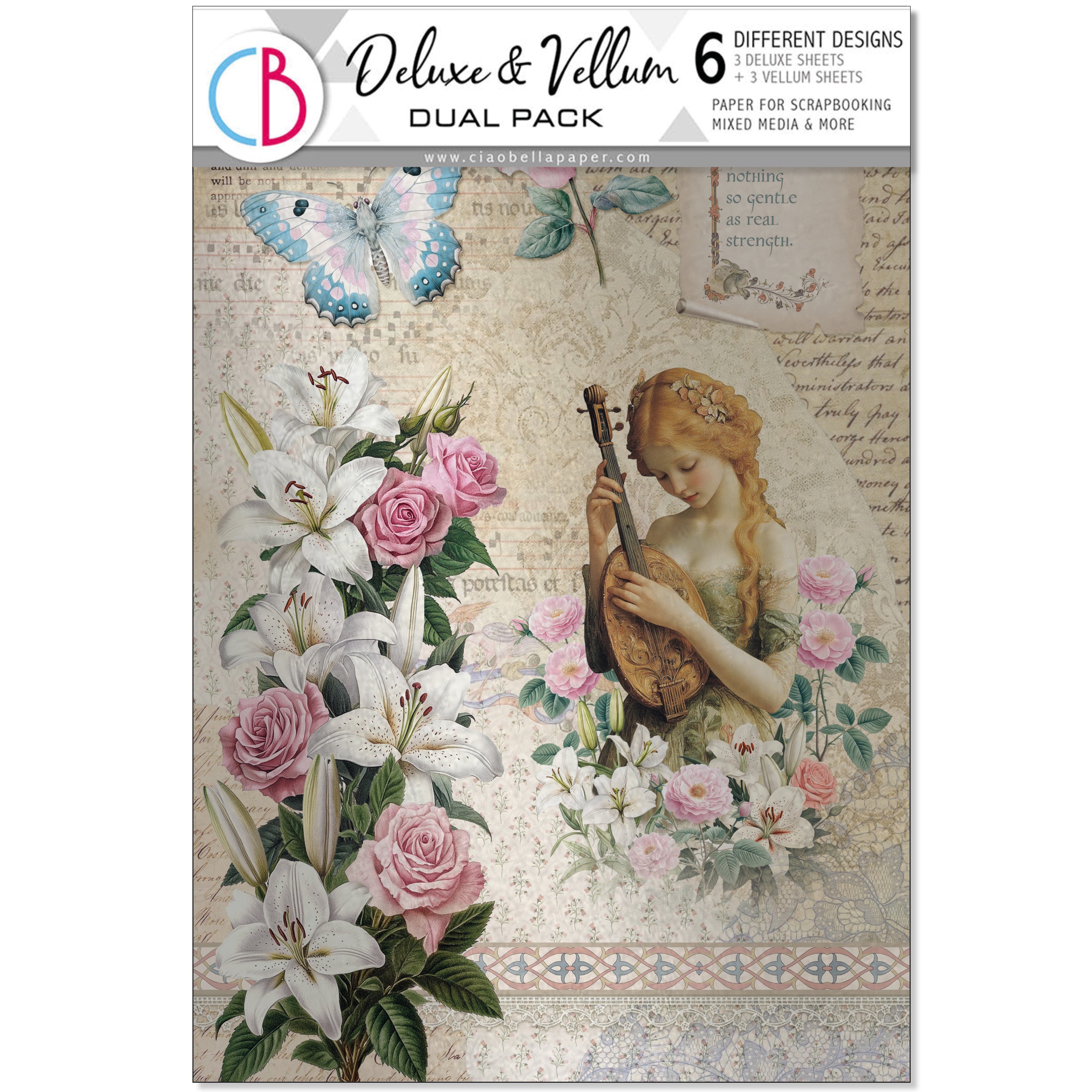 Courtly Love Deluxe Paper Silver & Vellum Dual Pack A4 MIXED 6/Pkg