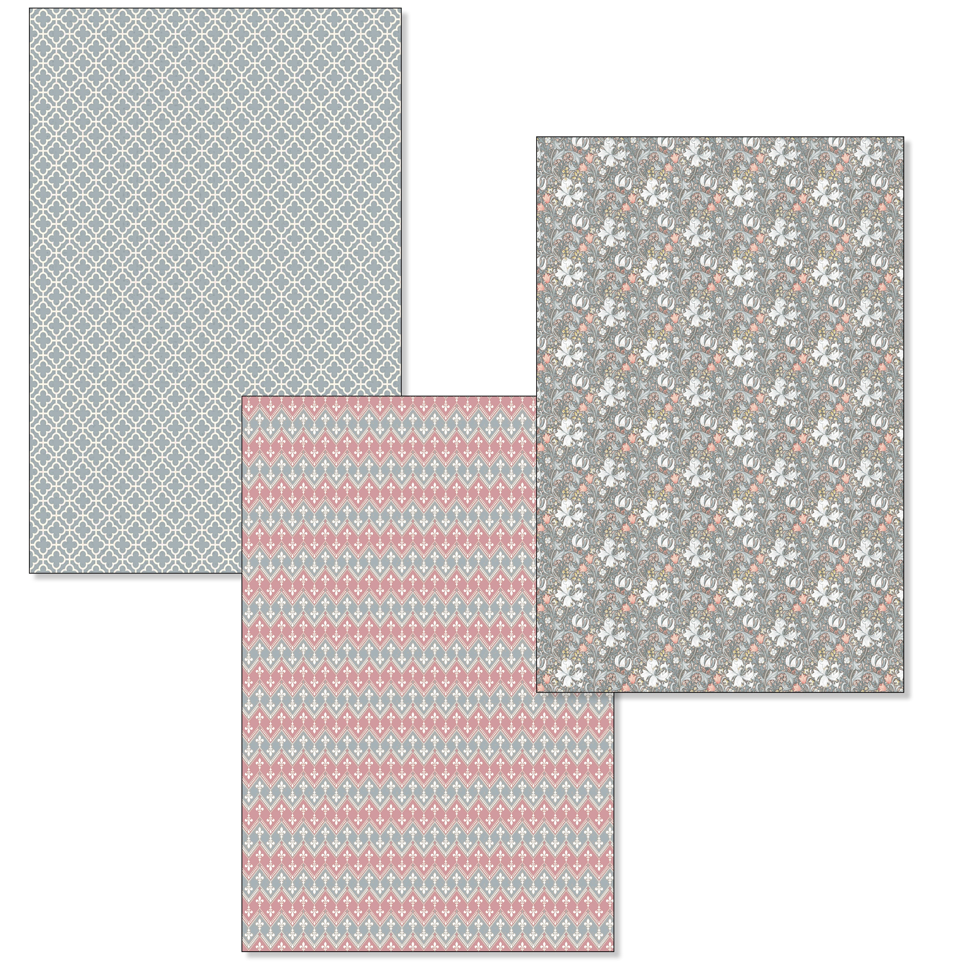 Courtly Love Deluxe Paper Silver & Vellum Dual Pack A4 MIXED 6/Pkg