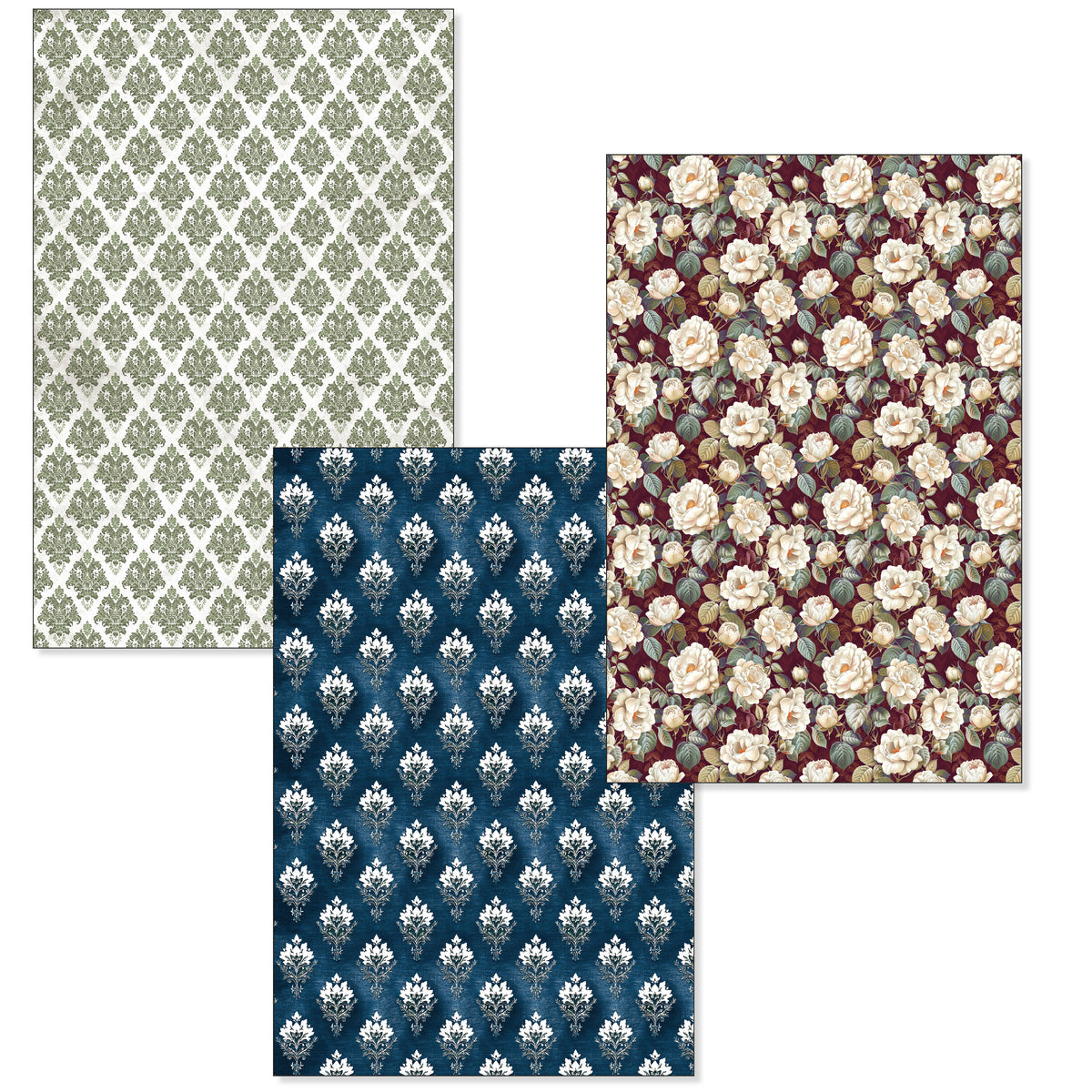 Bohemian Burgundy Deluxe Paper Pearl-Copper & Vellum Dual Pack A4 MIXED 6/Pkg
