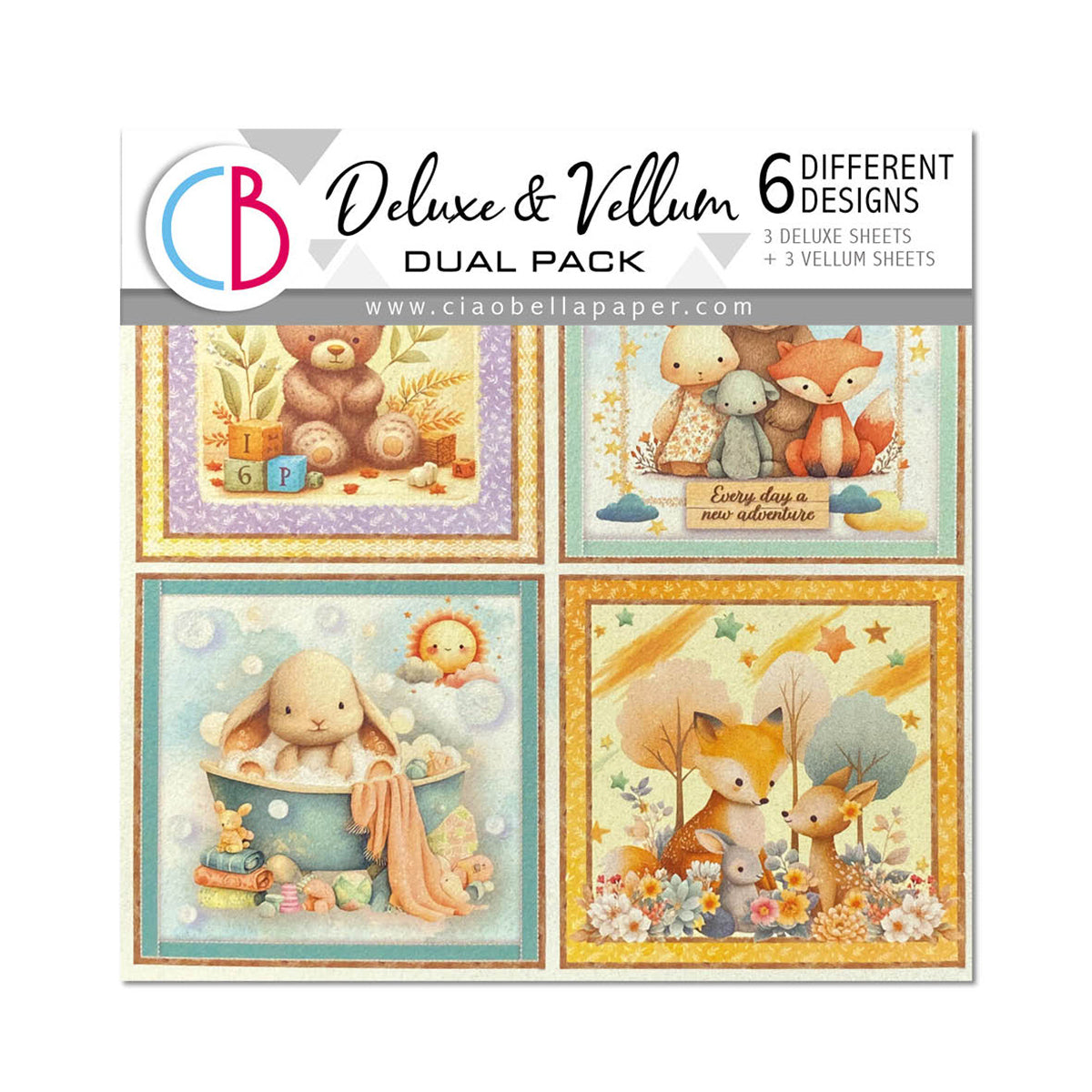 Deluxe Paper Pearl & Vellum Dual Pack 6x6 MIXED 6/Pkg Lunibloom