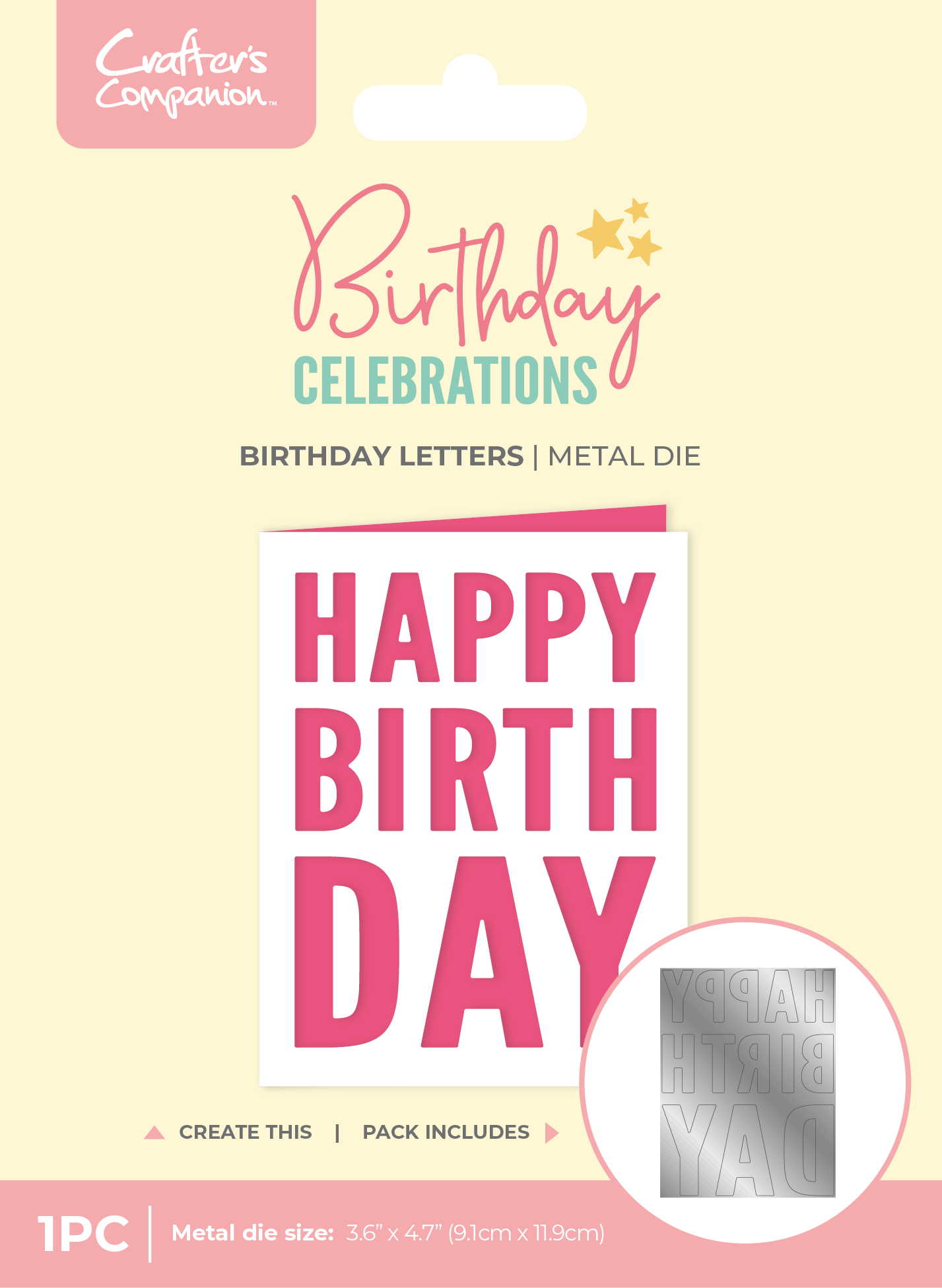 Crafter's Companion Birthday Celebrations Metal Dies - Birthday Letters
