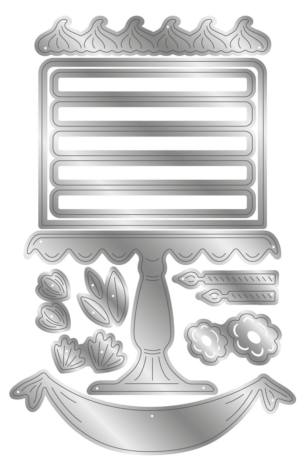 Crafter's Companion Birthday Celebrations Photopolymer Stamp & Die - Celebration Cake