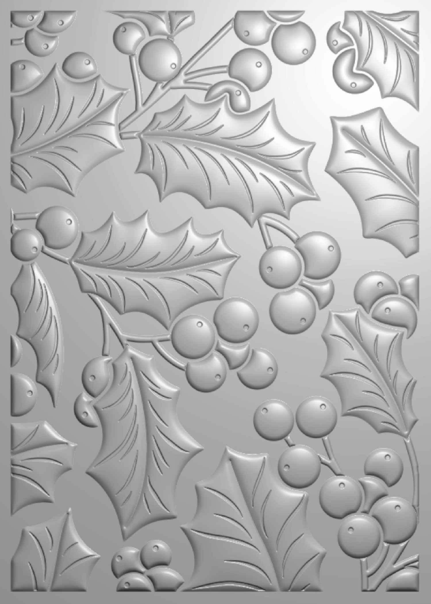 Crafter’s Companion 3D Embossing Folder 5”x7” - Flourishing Holly