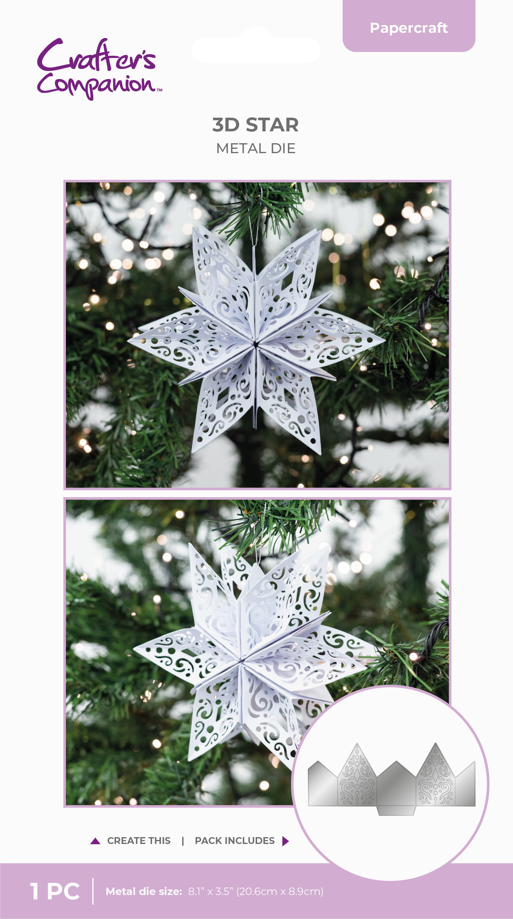 Crafter’s Companion Metal Die - 3D Star