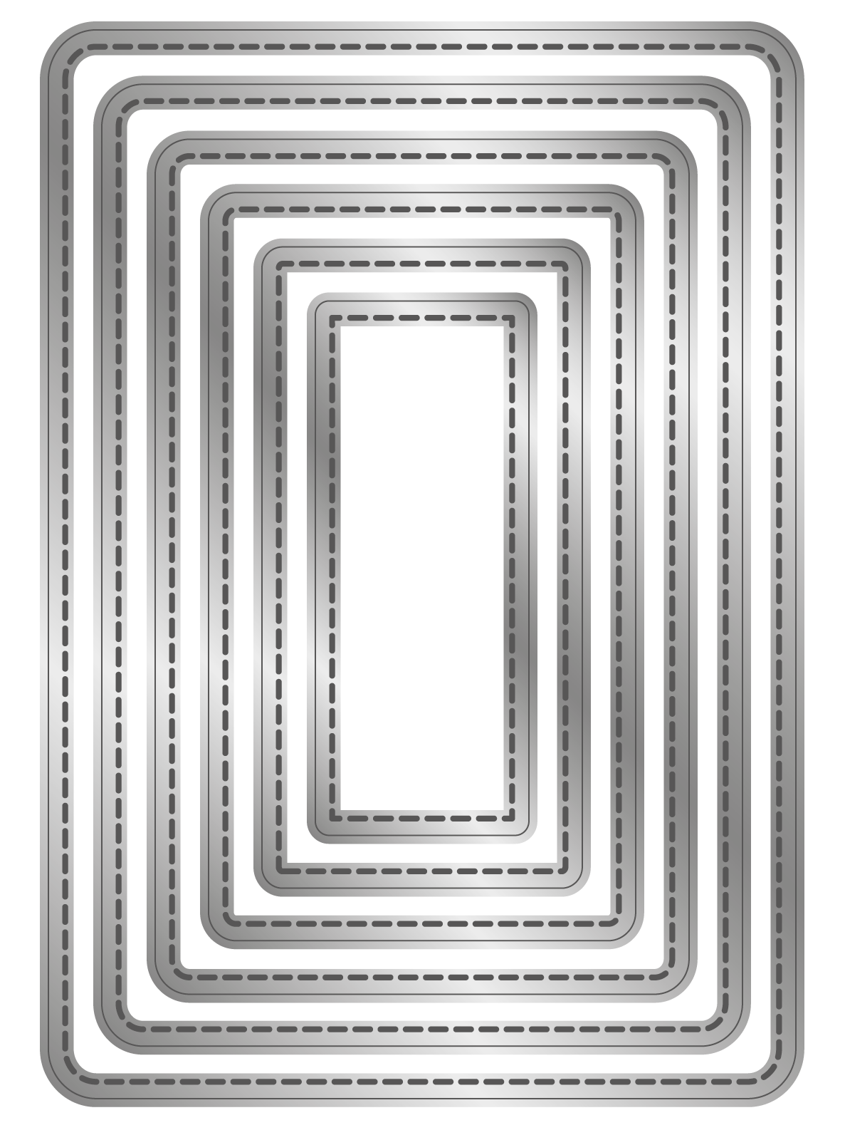 Crafter's Companion Metal Die - Stitched Edge Rounded Rectangles