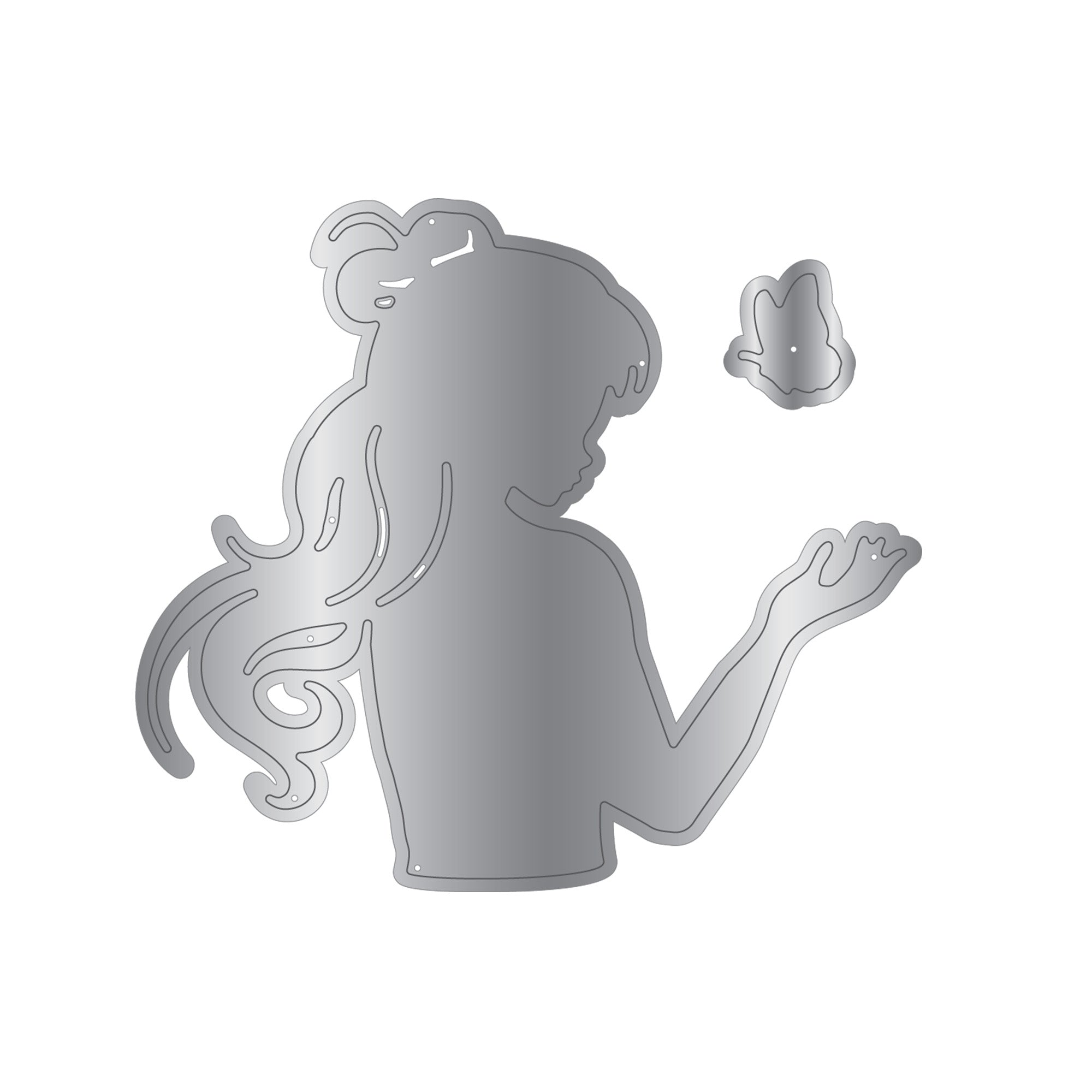 Crafters Companion Metal Die, Stamp & Stencil Set - Butterfly Kisses