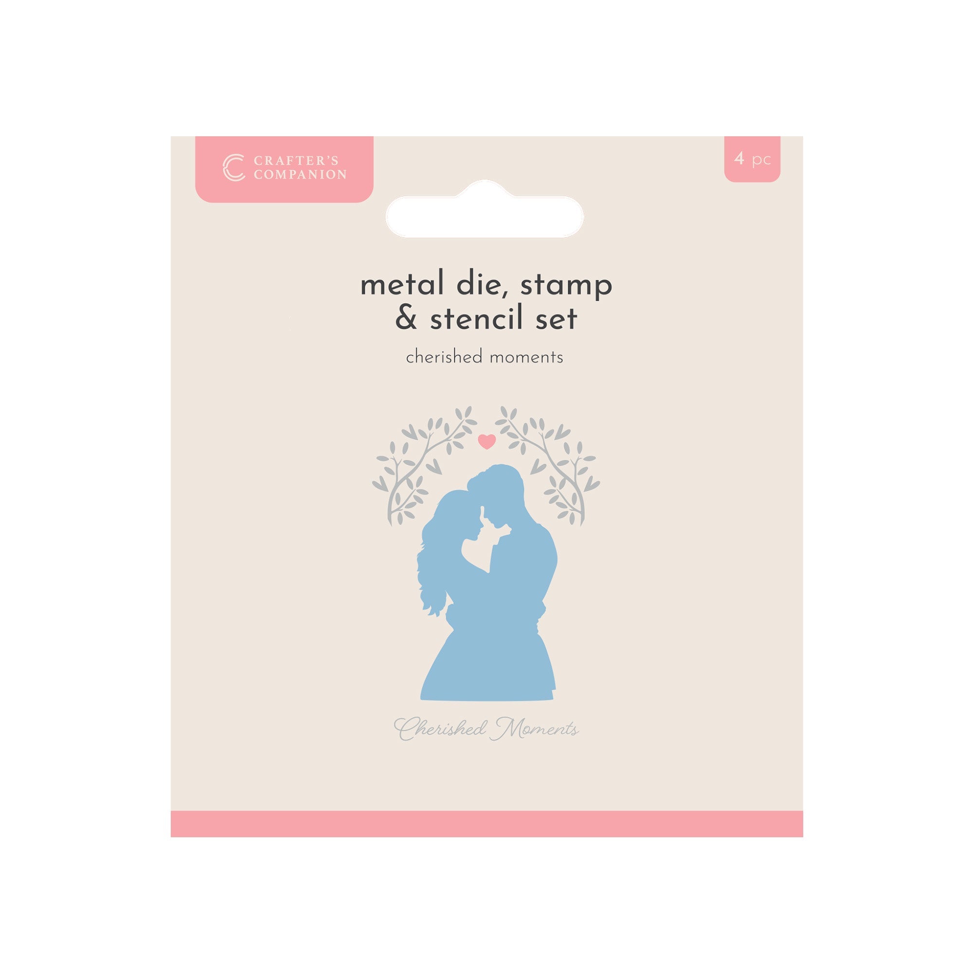 Crafters Companion Metal Die, Stamp & Stencil Set - Cherished Moments