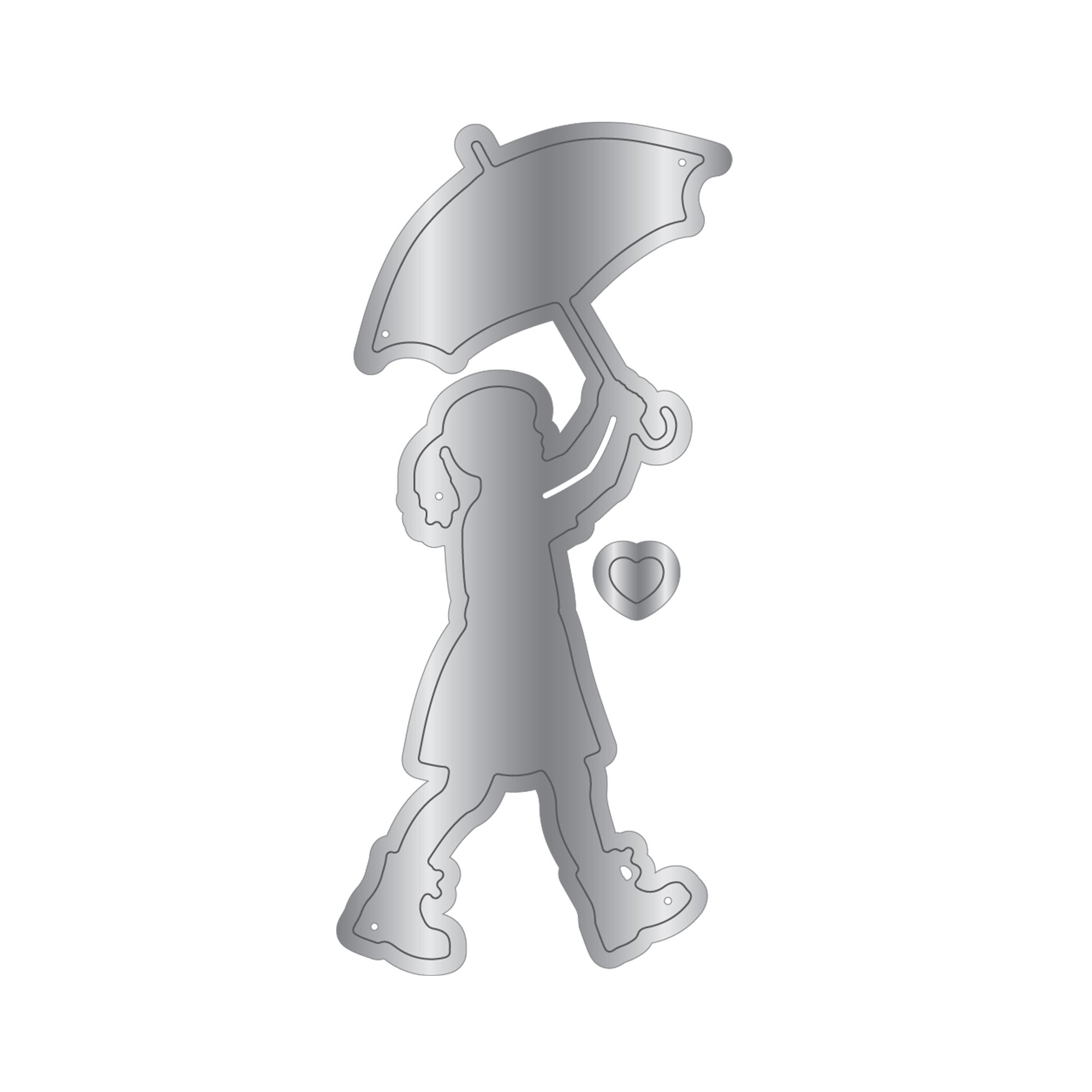 Crafters Companion Metal Die, Stamp & Stencil Set - Showered In Love