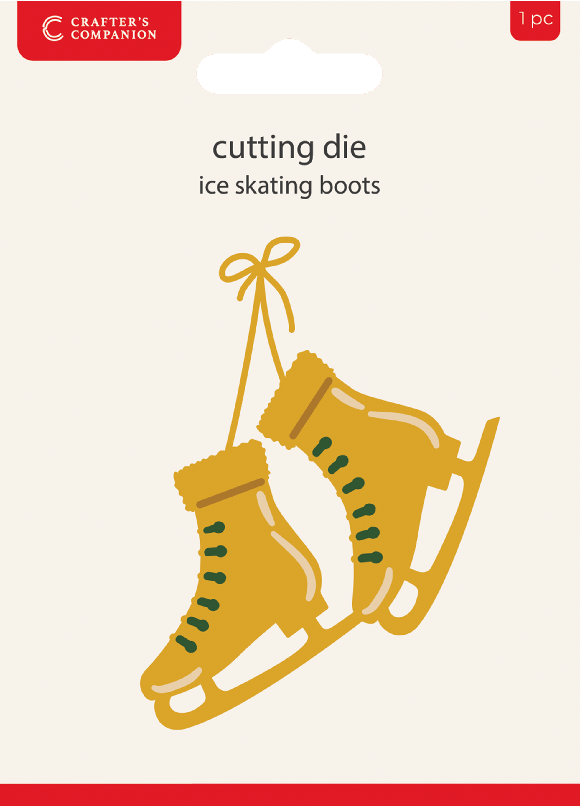 Crafters Companion Metal Die Christmas Embellishment - Ice Skating Boots