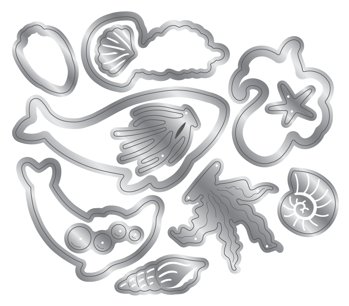 Crafter's Companion Message in a Bottle Stamp & Die – Ocean Friends