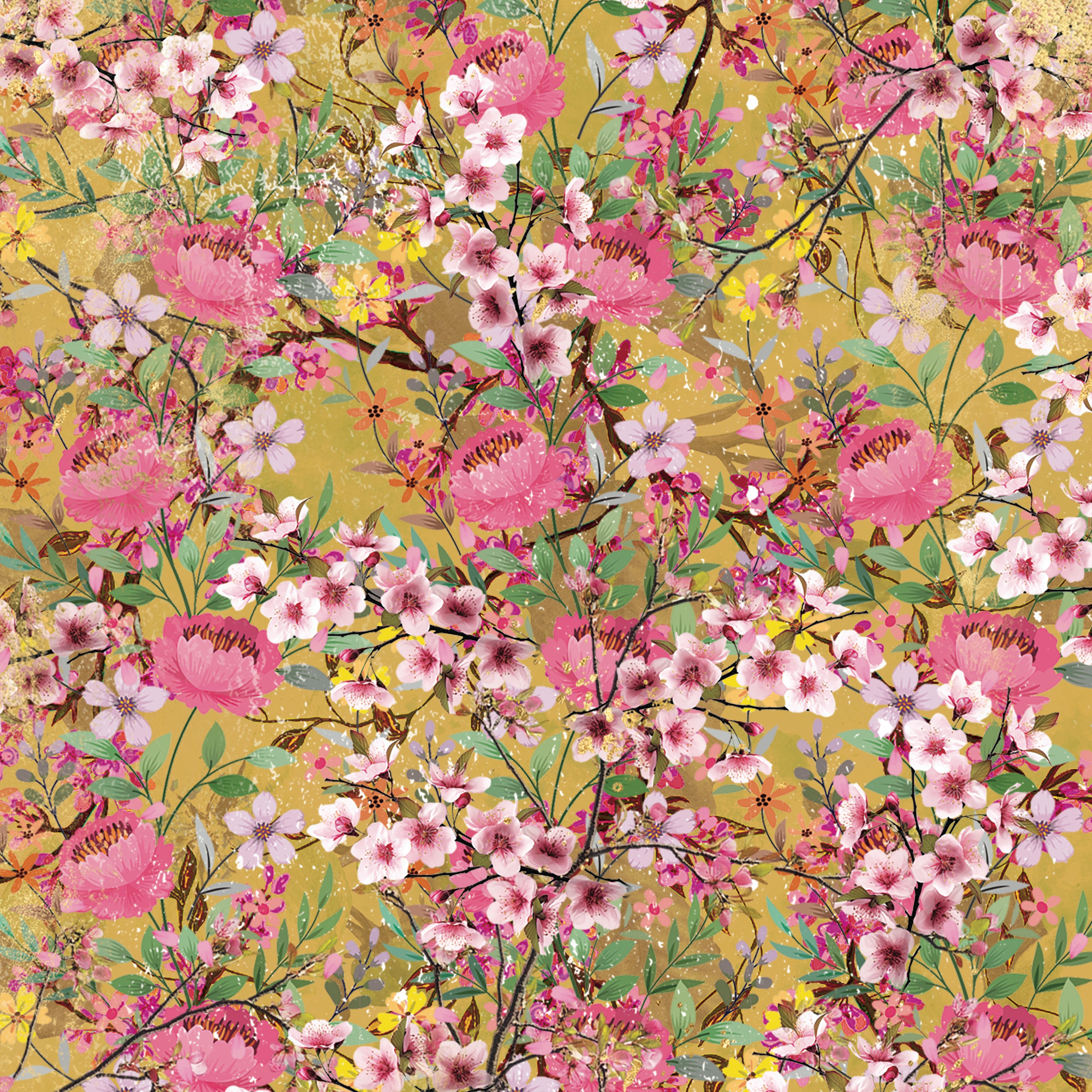 Spring Floral Print Paper Pad - 12" x 12"
