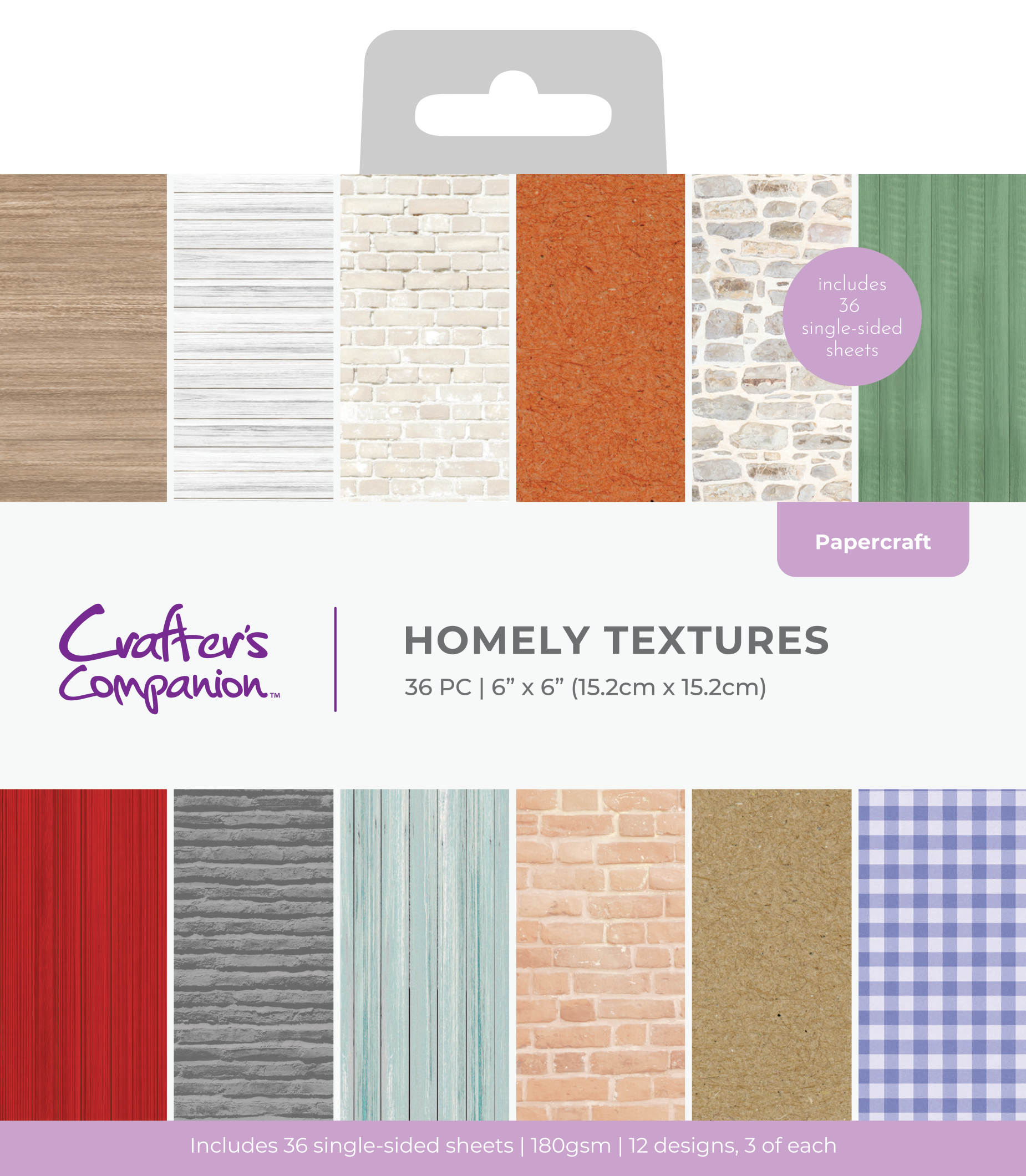 Homely Textures Paper Pad - 6" x 6"