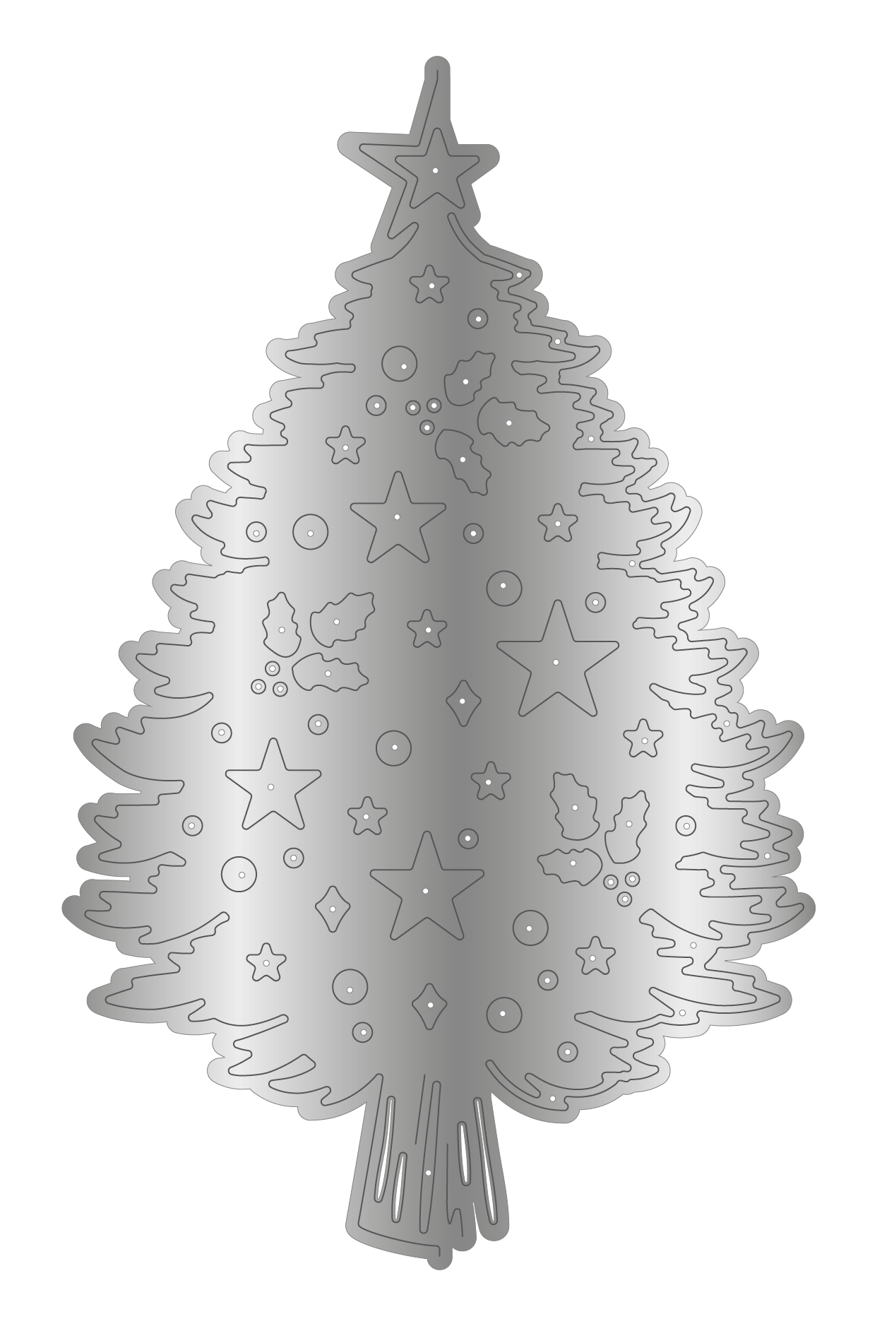 Crafter's Companion Retro Christmas Collection Metal Die Edge’able - Christmas Tree