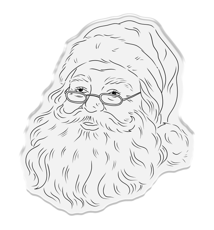 Crafter's Companion Retro Christmas Collection Stamp & Die Set - Santa