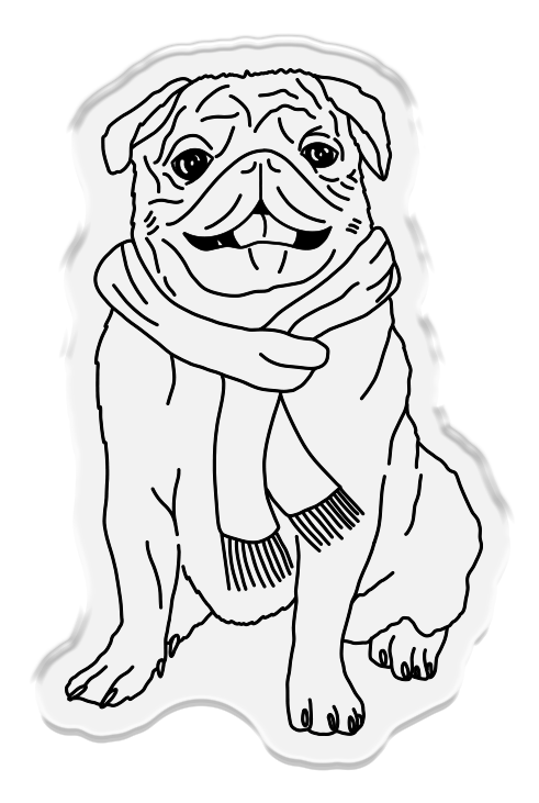 Crafter’s Companion Santa Paws Stamp and Die - Pug