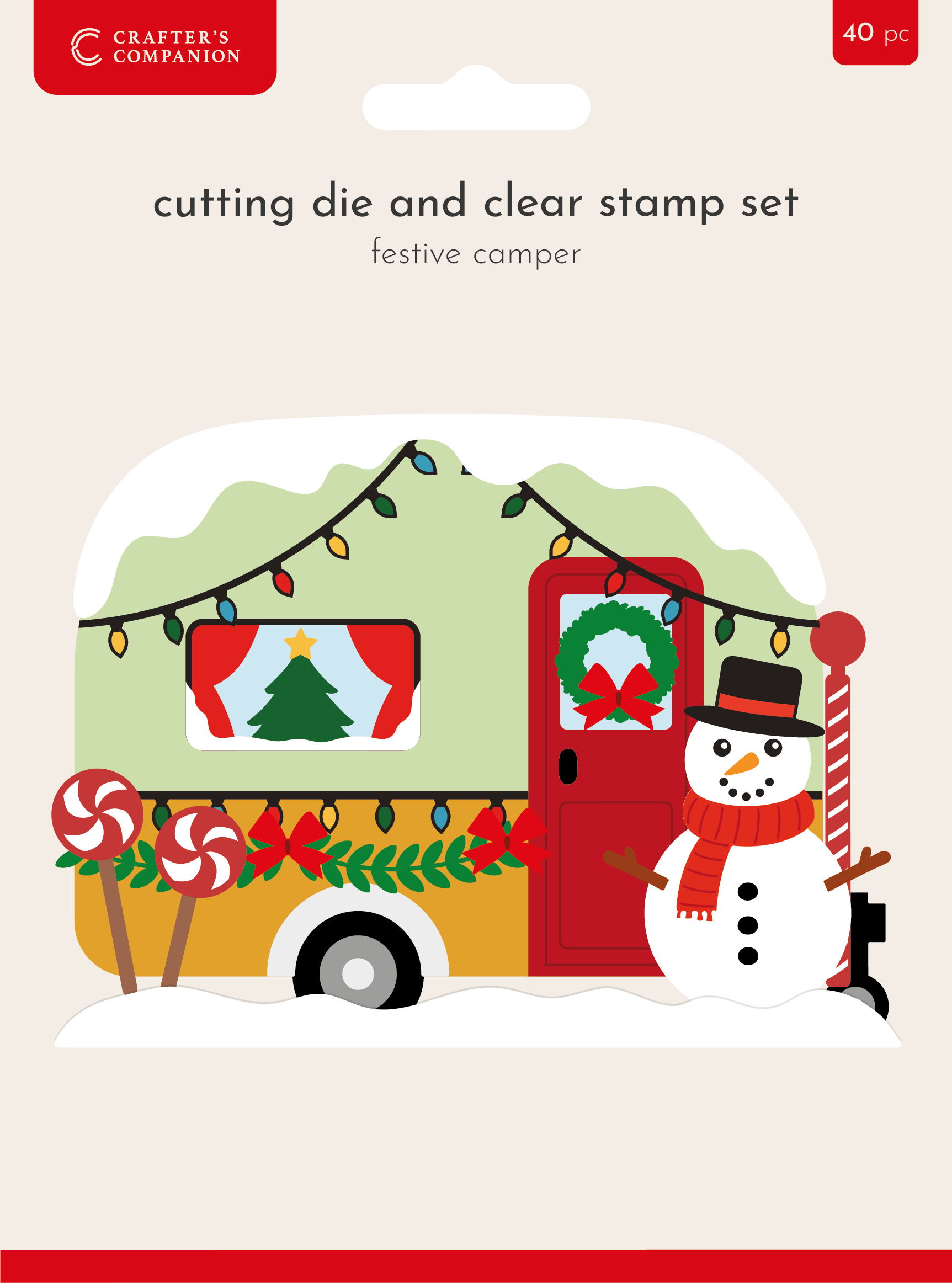 Crafters Companion Stamp & Die - Festive Camper
