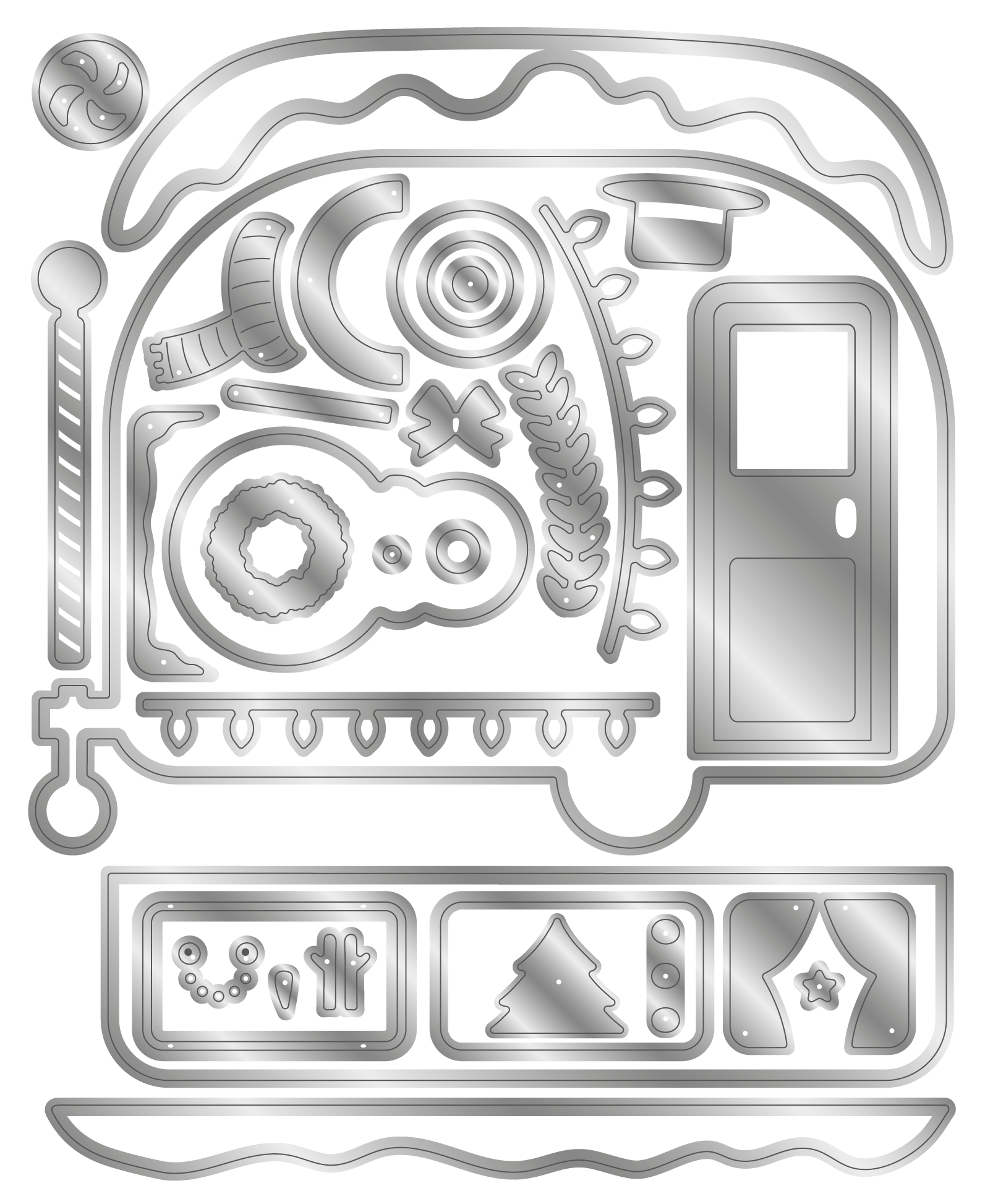 Crafters Companion Stamp & Die - Festive Camper