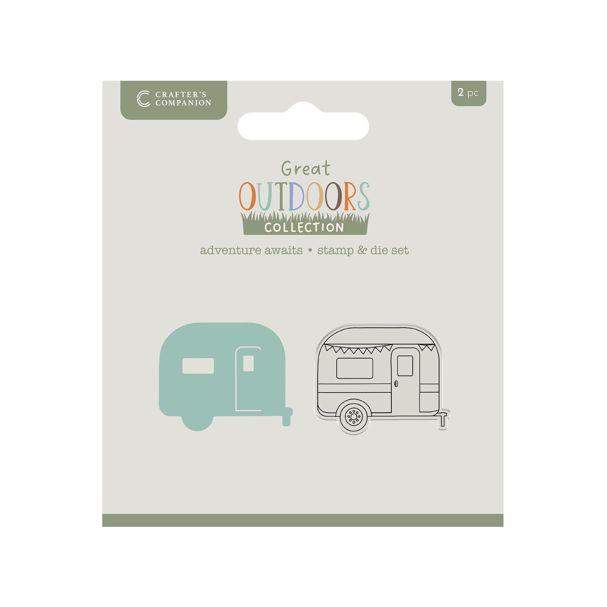 Crafters Companion The Great Outdoors Stamp & Die Set - Adventure Awaits