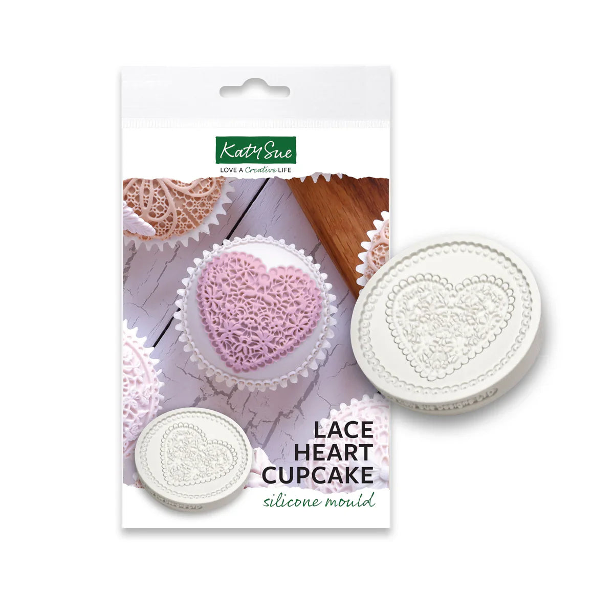 Lace Heart Cupcake Silicone Mould