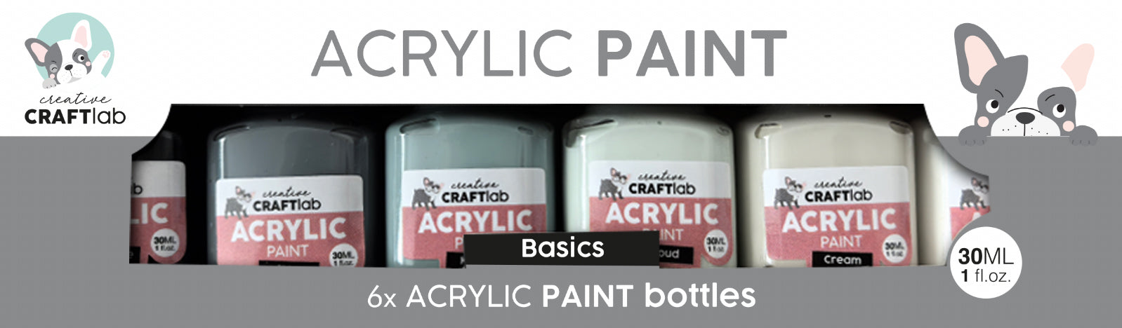 CCL Acrylic Paint Basics Essentials 6 Bottles