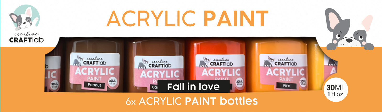 CCL Acrylic Paint Fall In Love Essentials 6 Bottles