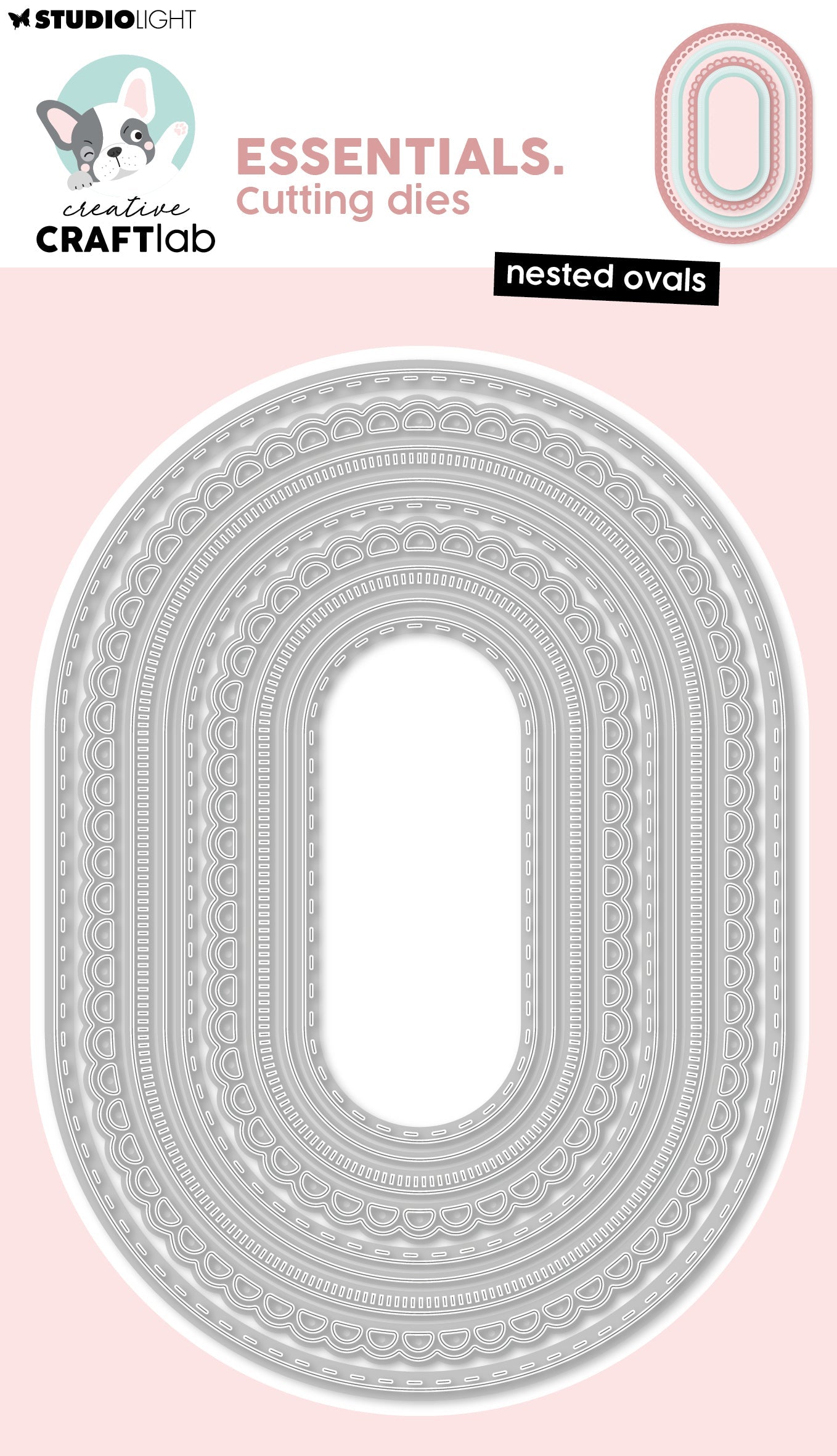 CCL Cutting Die Nested Ovals Essentials 9 Pieces