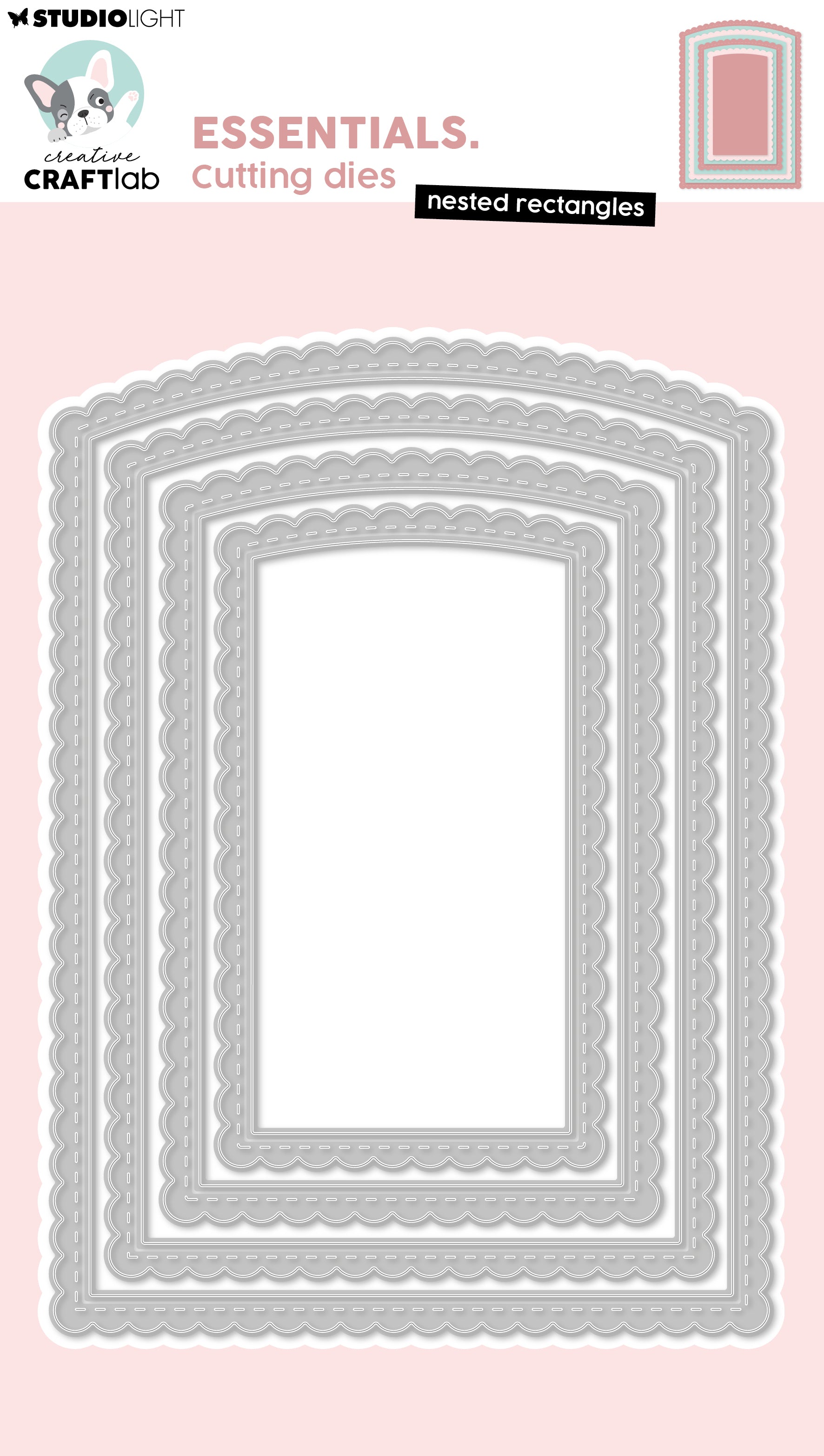 CCL Cutting Die Nested Rectangles Essentials 8 Pieces