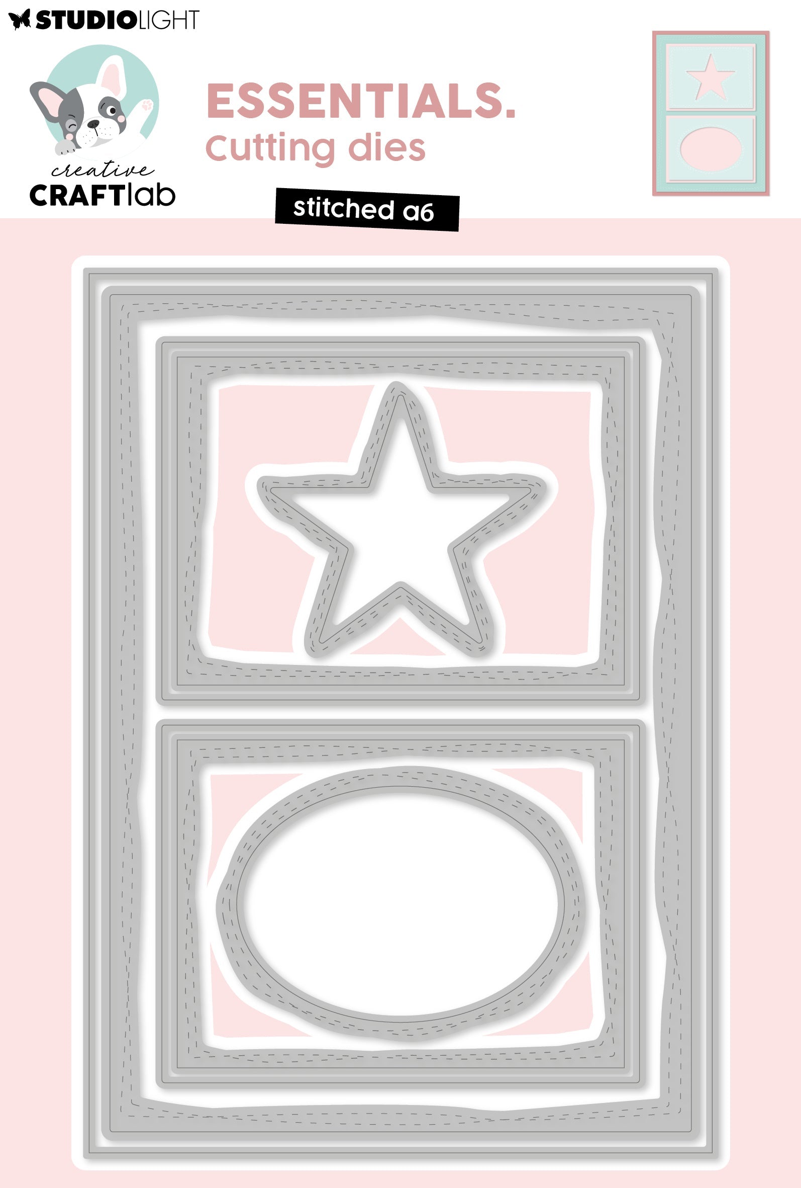 CCL Cutting Die Stitched A6 Essentials 9 Pieces